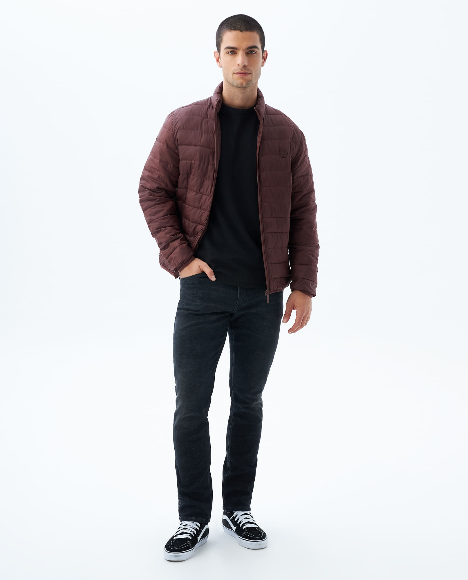 Chaqueta abullonada para hombre