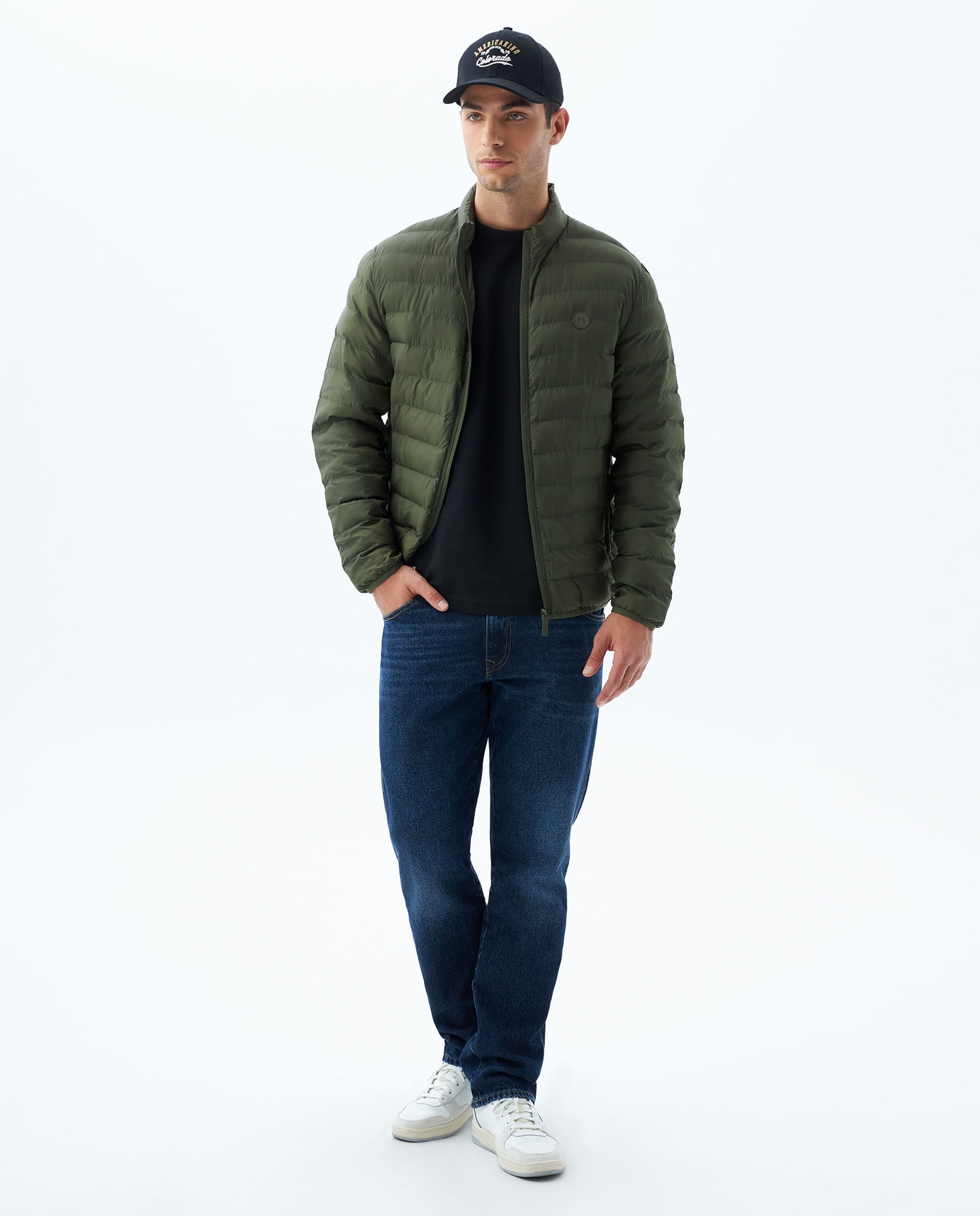 Chaqueta abullonada para hombre