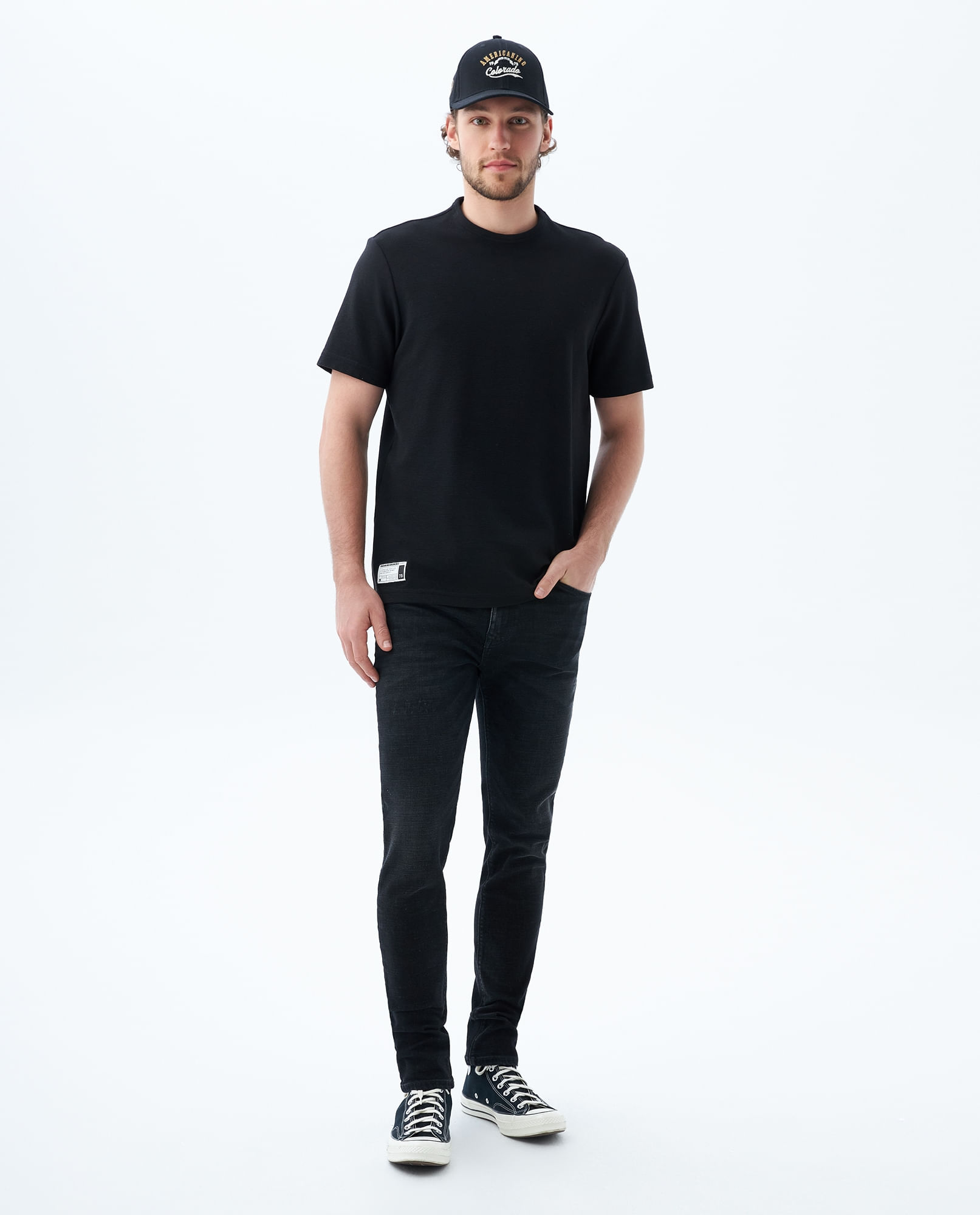 Jean Skinny tono negro para hombre
