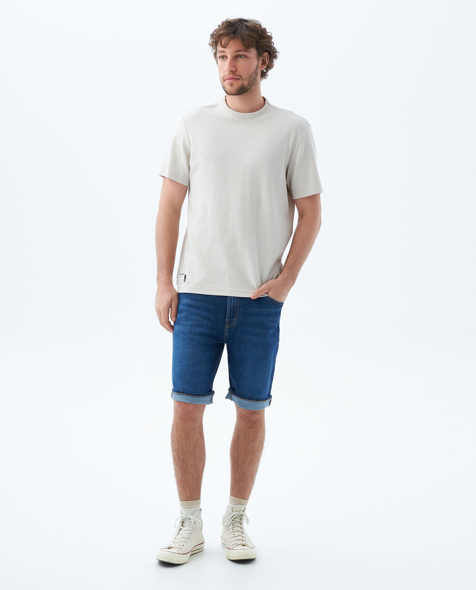 Bermuda en denim para hombre