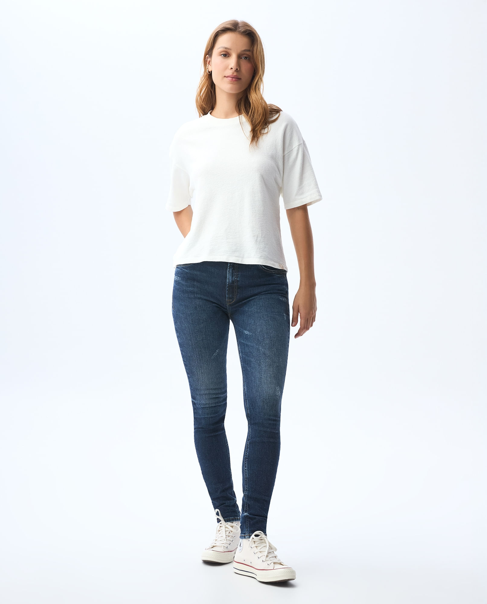 Jean Jegging tiro medio para mujer
