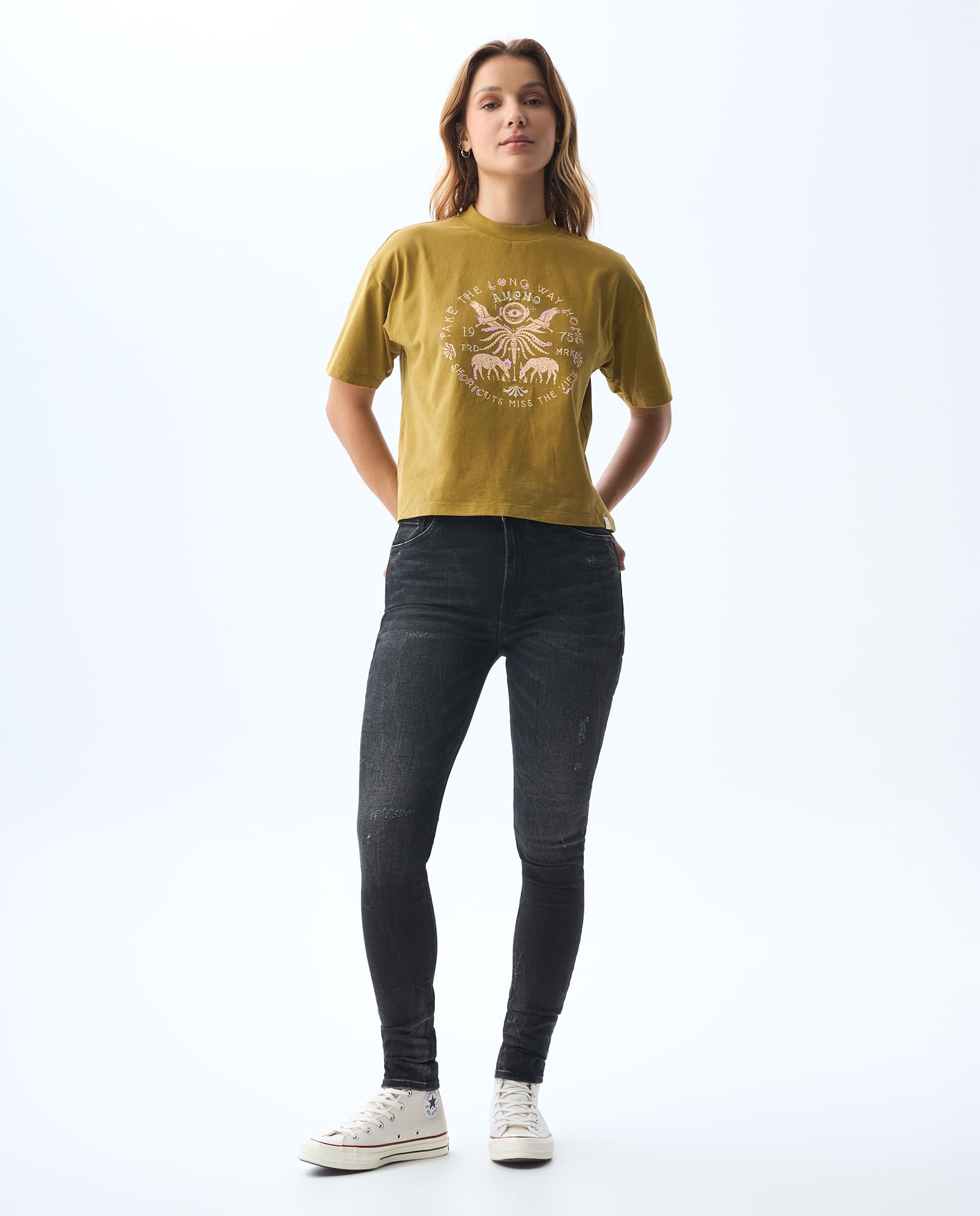 Jean Jegging tono negro para mujer