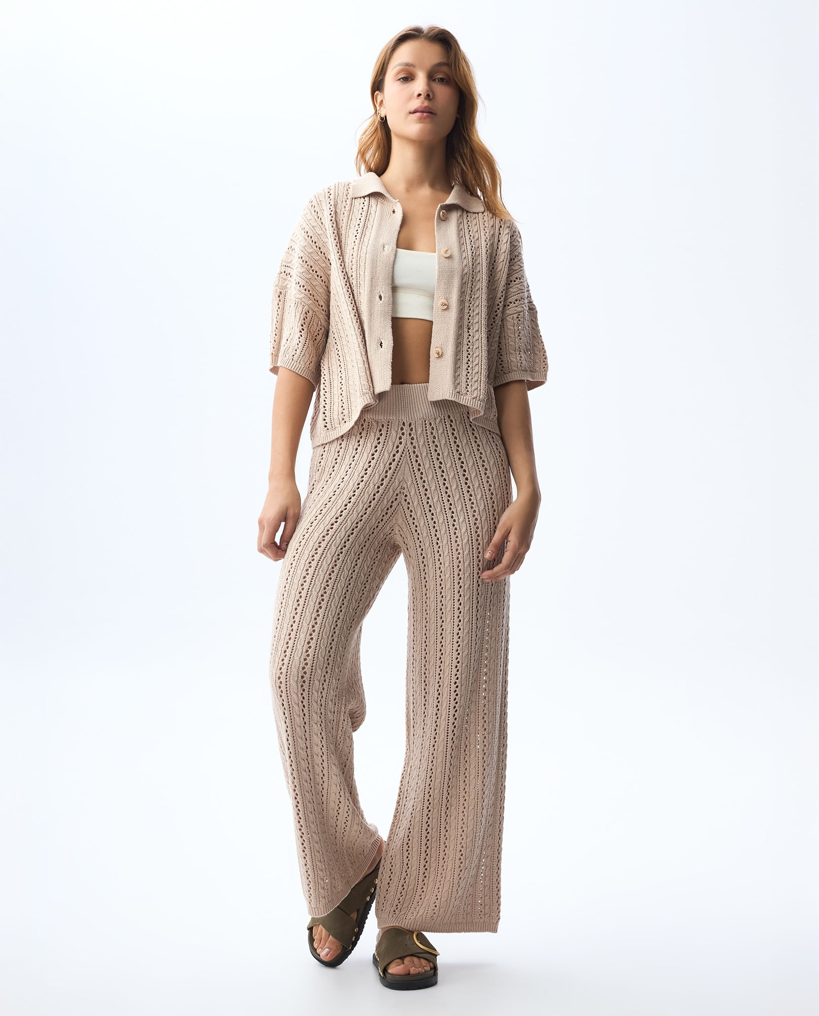 Camisa tejida oversize para mujer