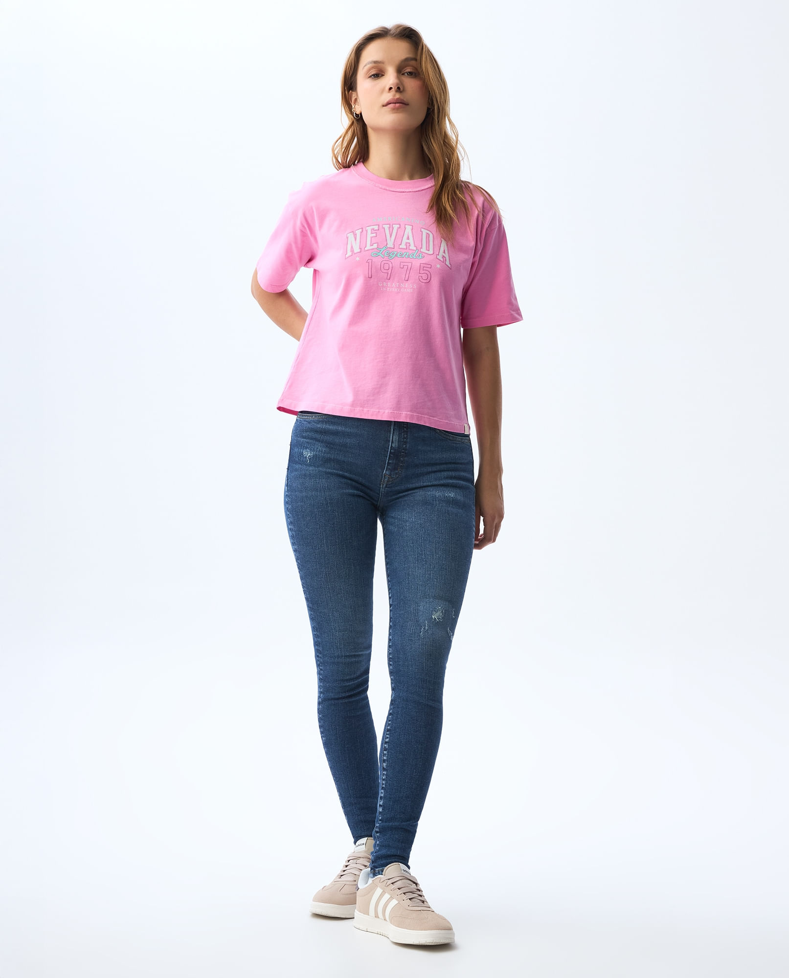 Jean Jegging con rotos recosidos para mujer