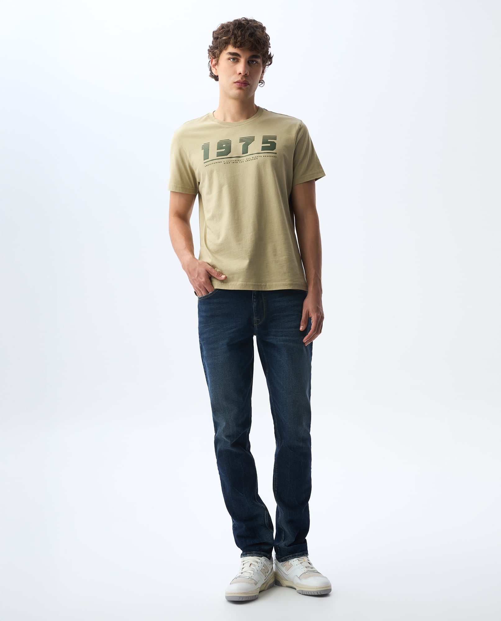 Jean Slim tono oscuro para hombre