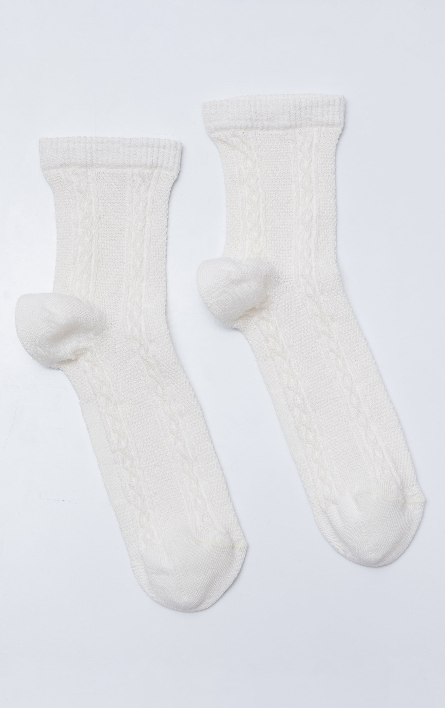 Medias con diseño tejido trenzado para mujer