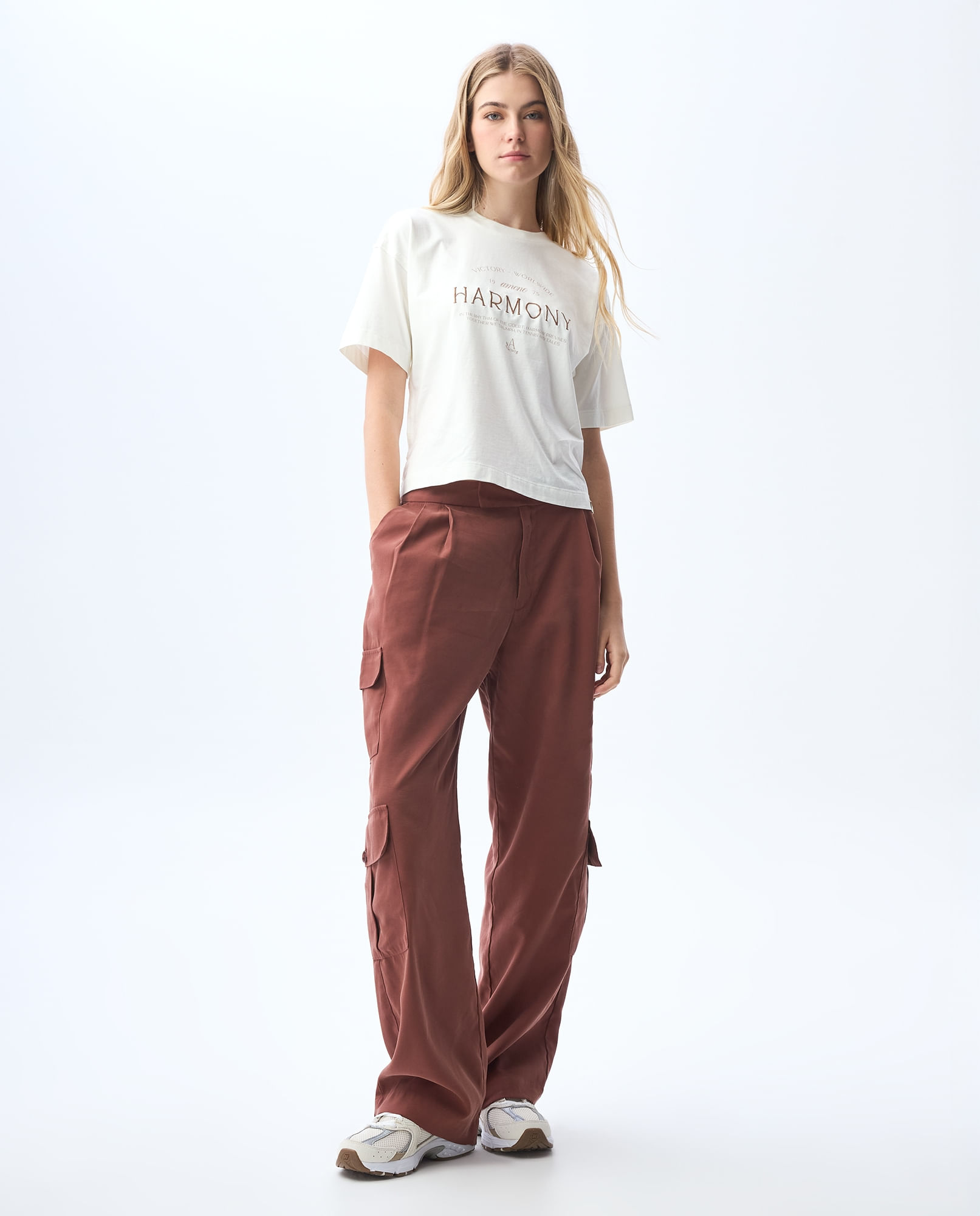Camiseta manga corta estampada para mujer