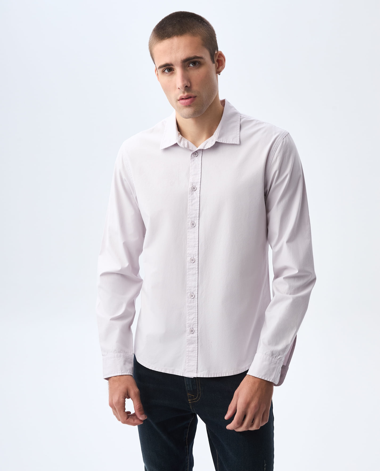 Camisa manga larga slim para hombre