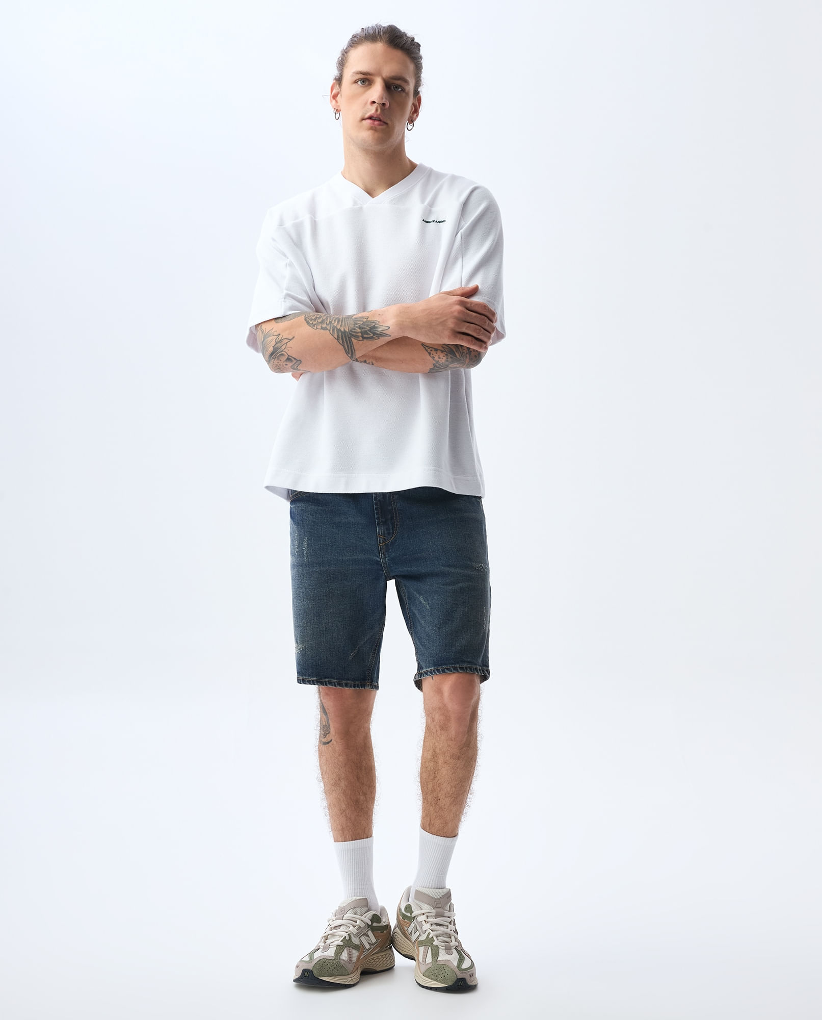 Camiseta Boxy fit estampada para hombre