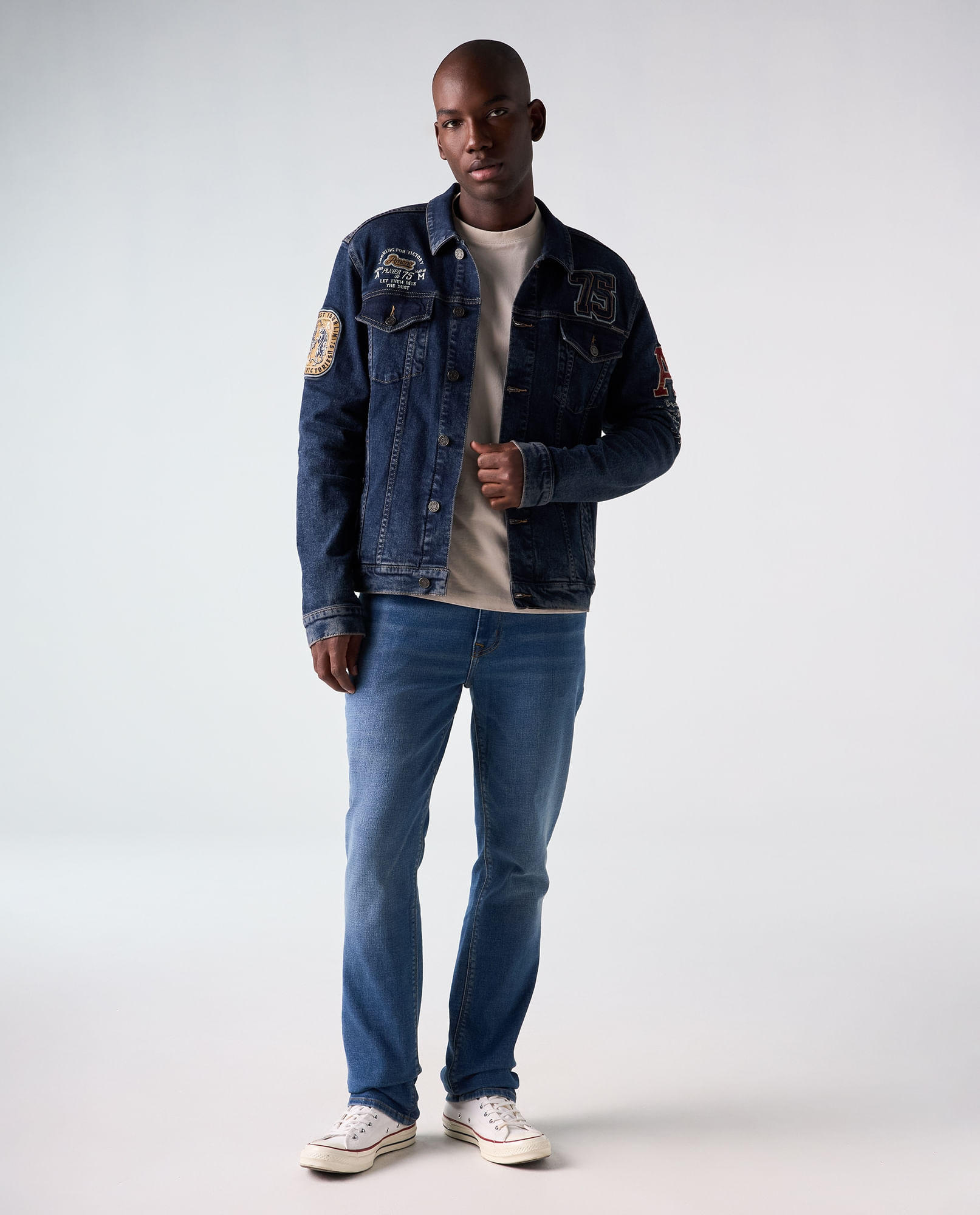 Jean Slim and Straight bota recta para hombre