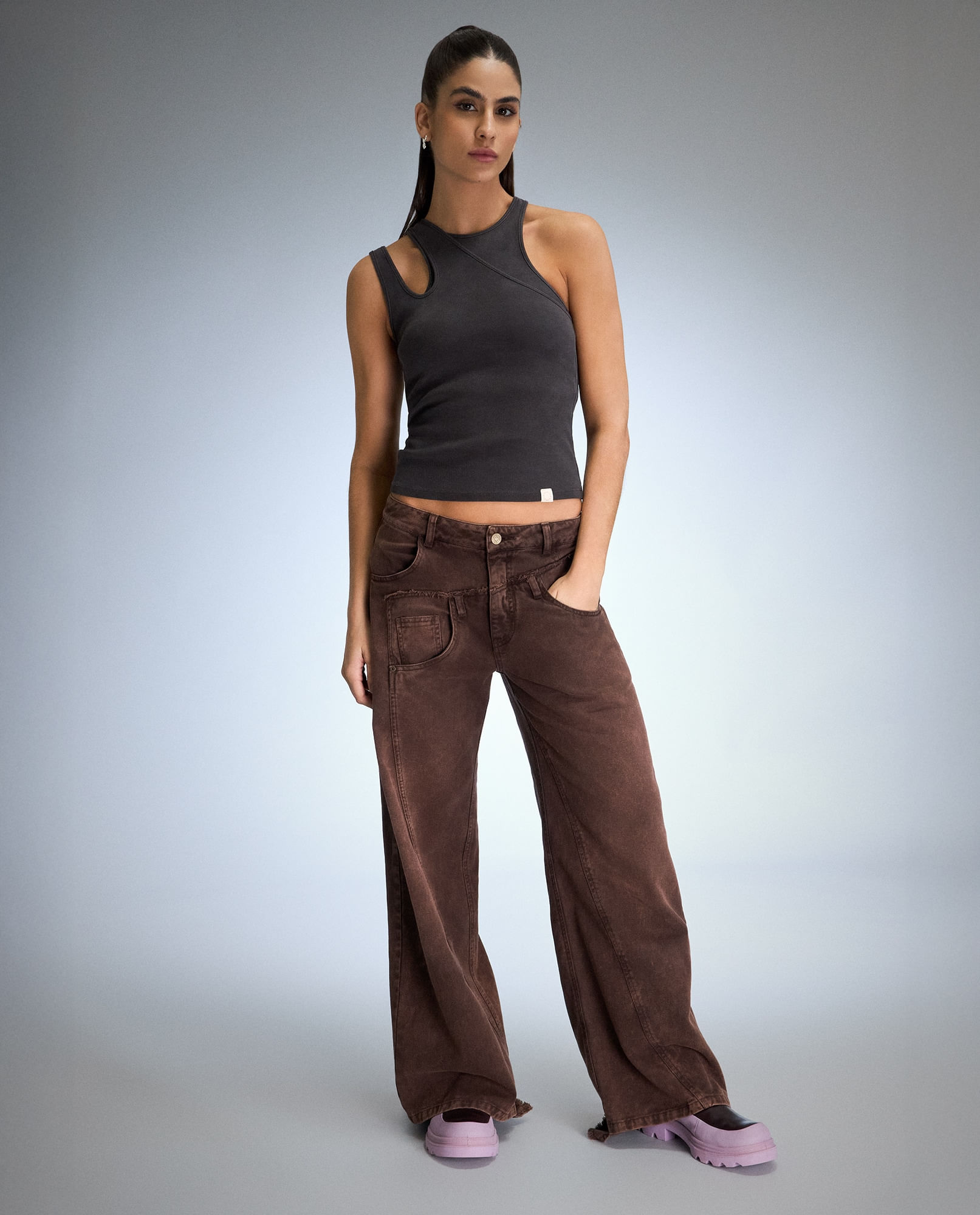 Camisa manga sisa para mujer