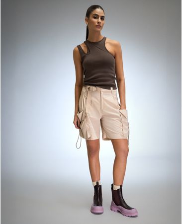 Bermuda tipo cargo para mujer