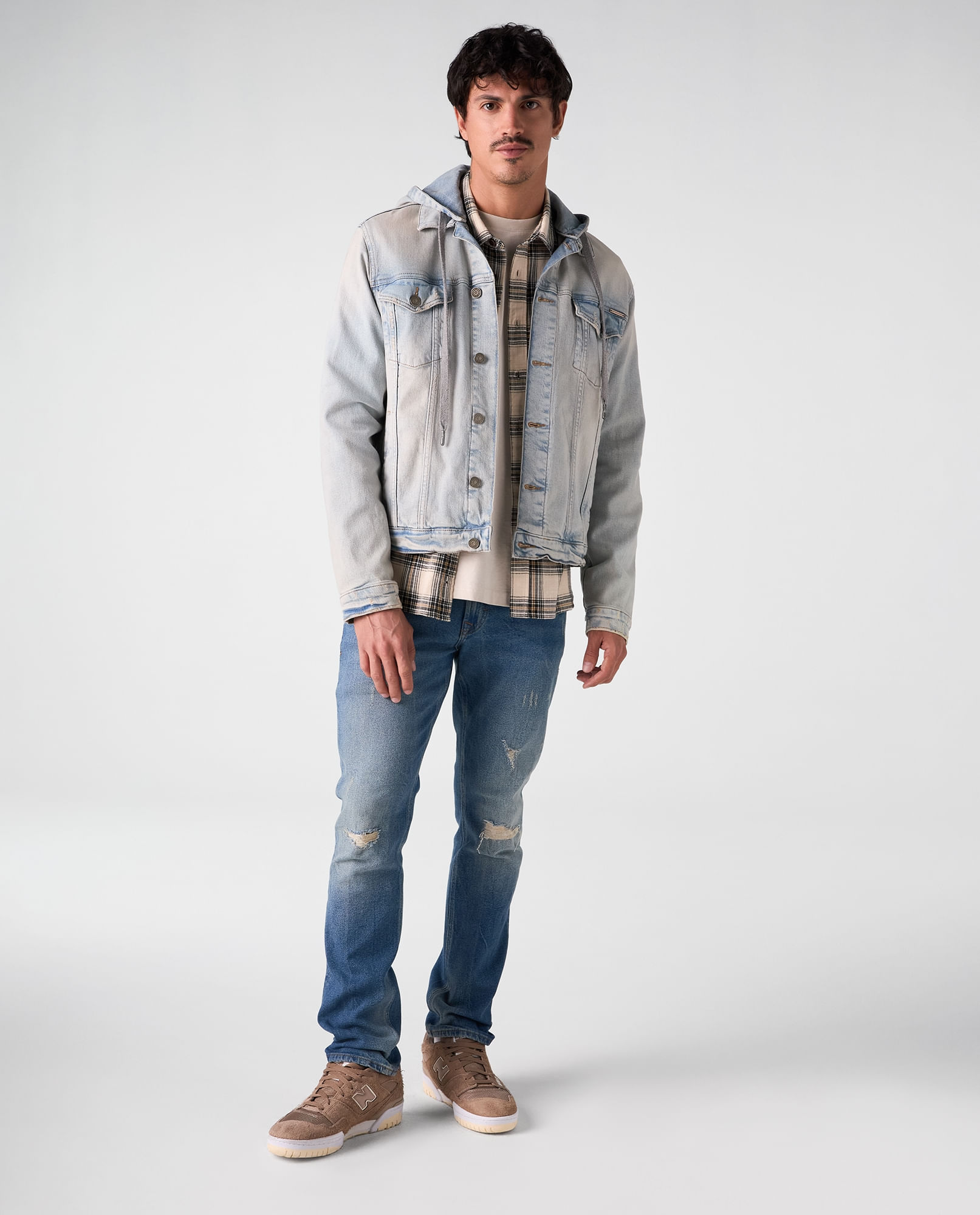 Jean Tapered con raspones y rotos para hombre