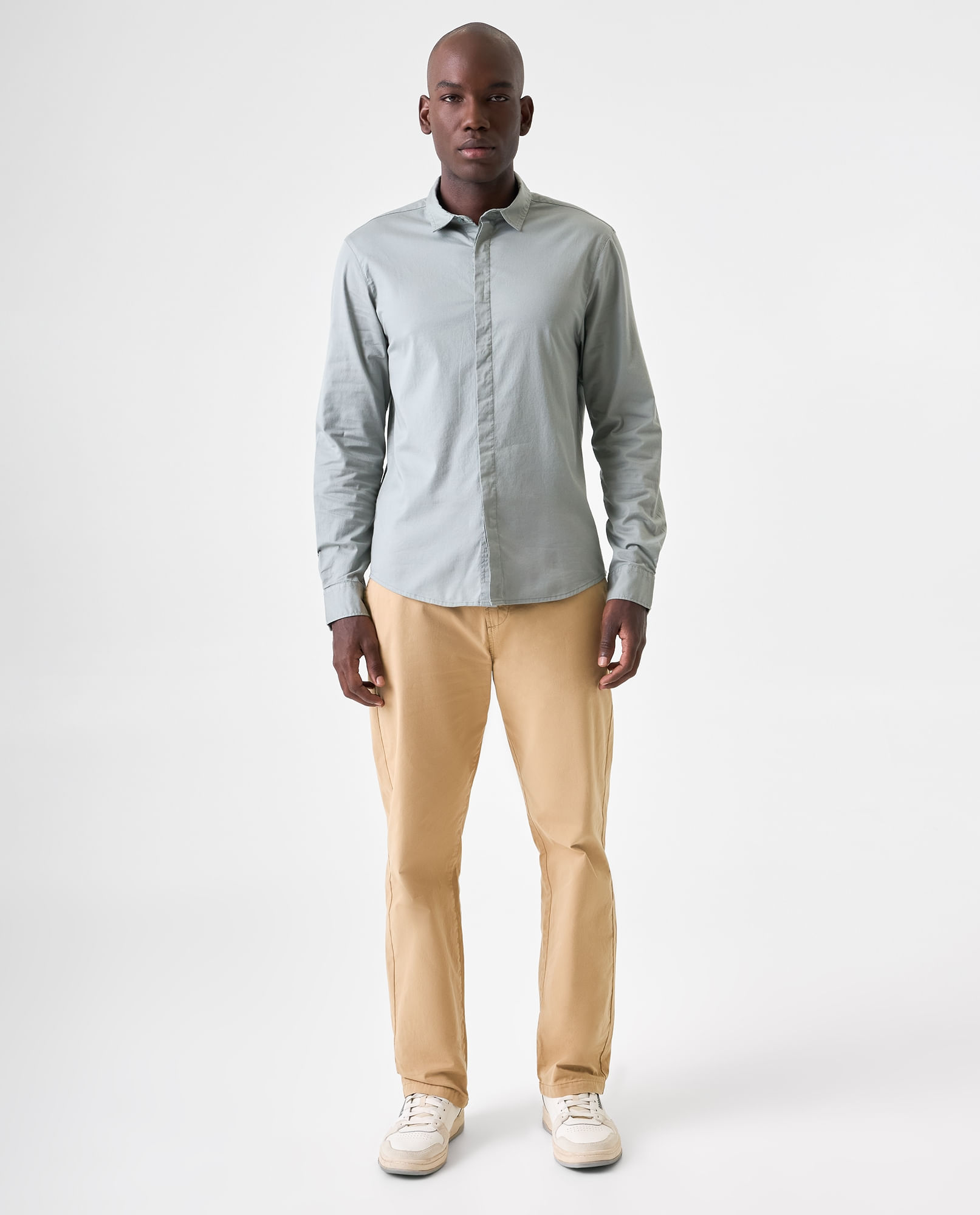 Camisa Slim manga larga para hombre