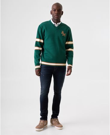 Buzo tejido en bloques de color para hombre