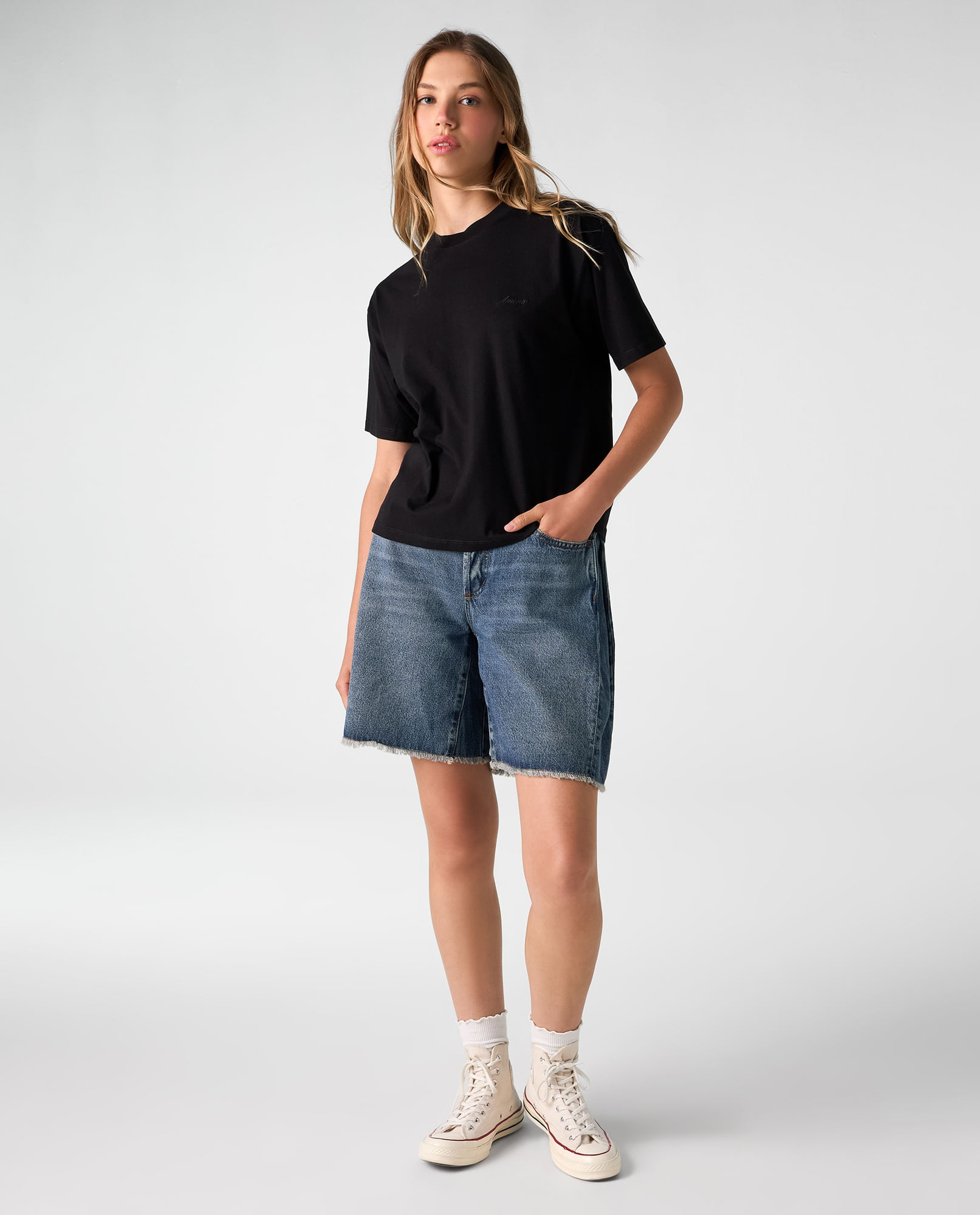 Camiseta con estampado localizado para mujer