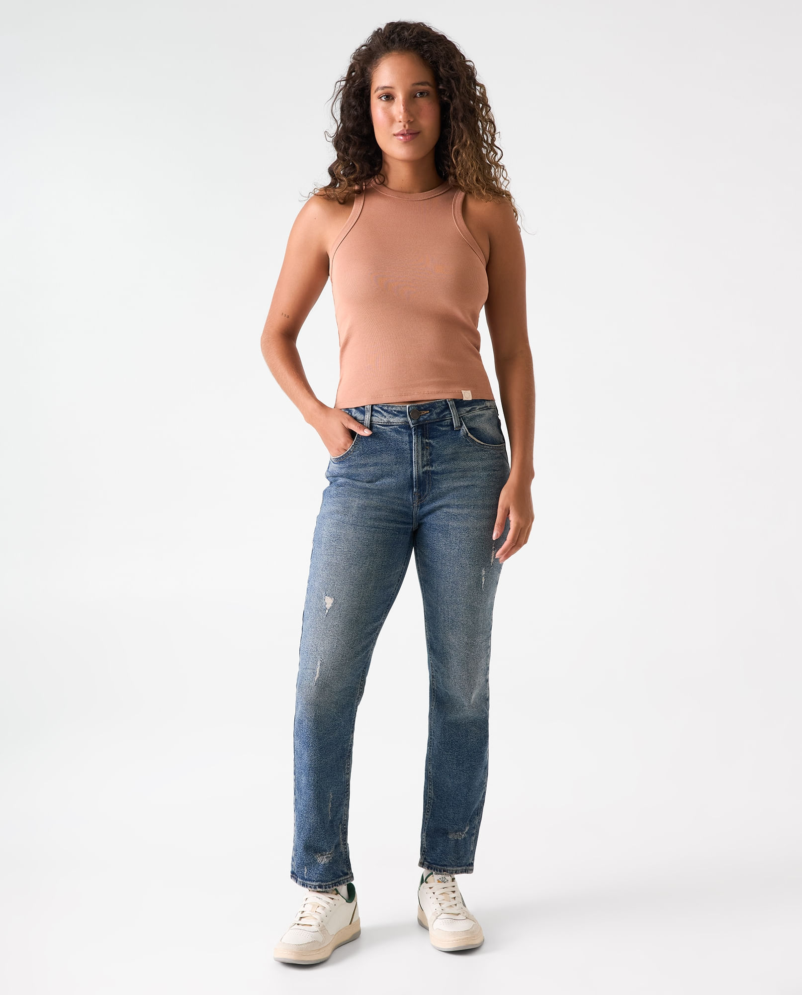 Camiseta manga sisa para mujer