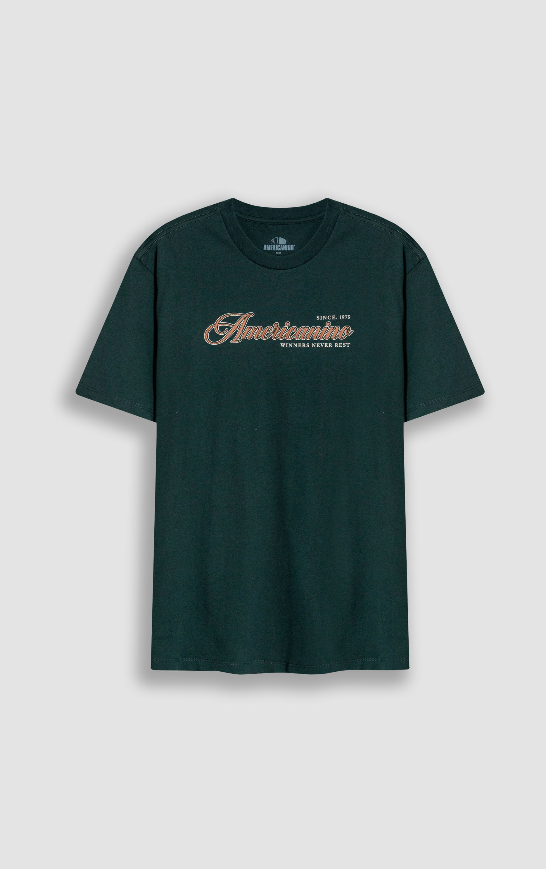 Camiseta cuello redondo estampada para hombre