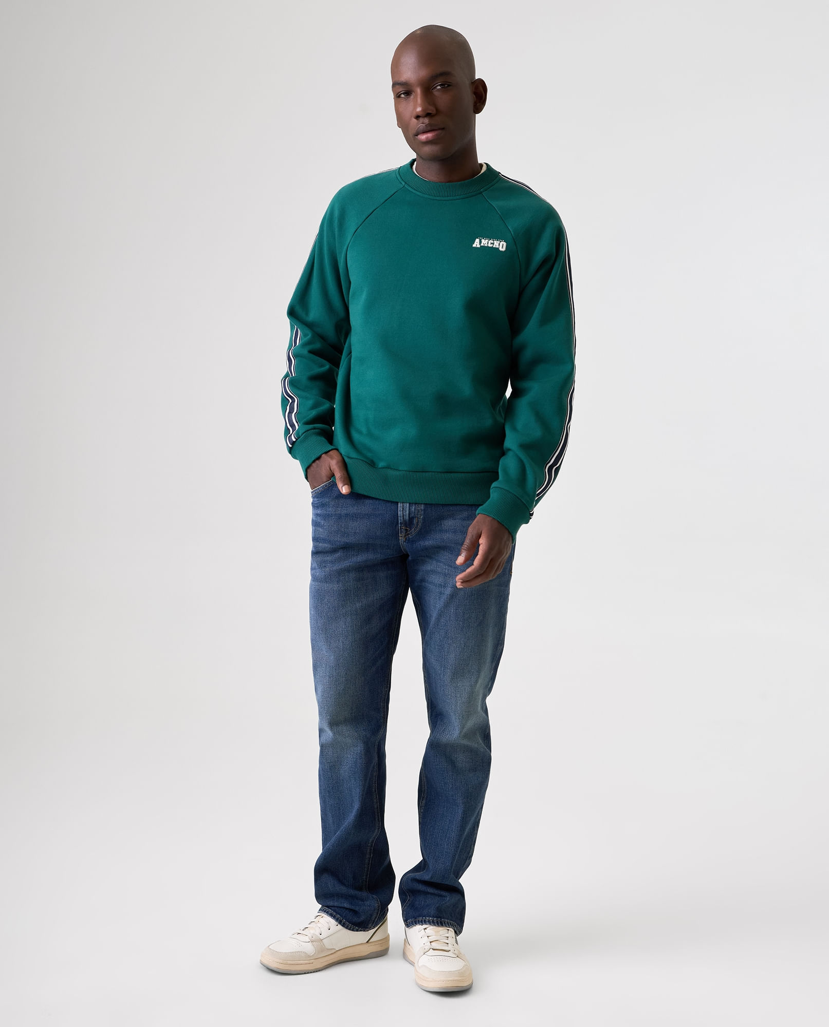 Buzo cerrado con diseño de bloque de color para hombre