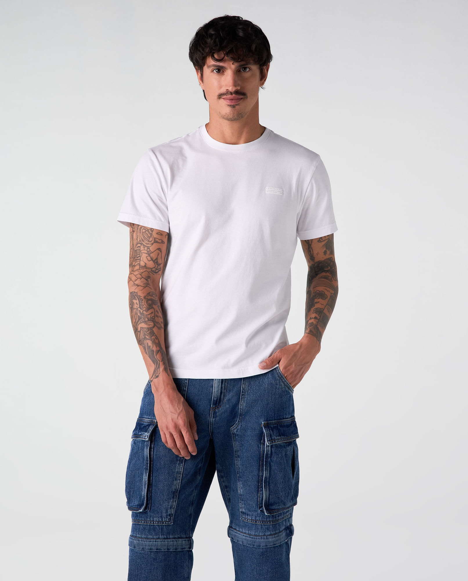 Camiseta Slim con estampado en punto corazón para hombre