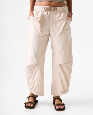 Pantalón parachute de tiro alto para mujer