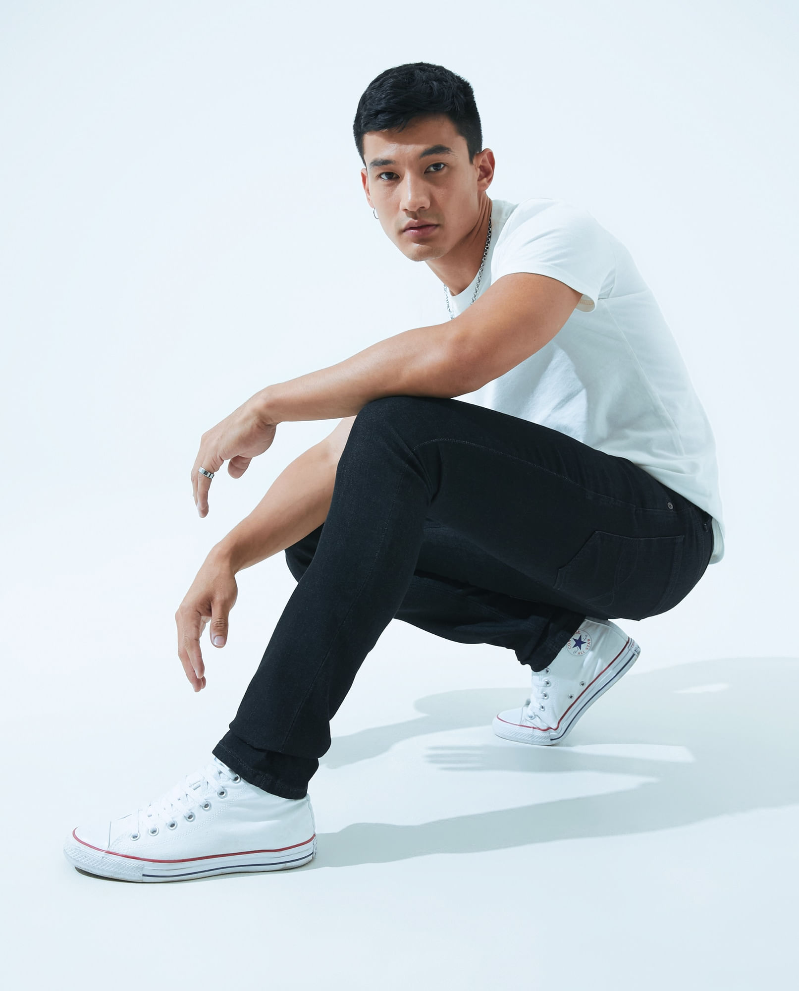 Jean Skinny negro para hombre