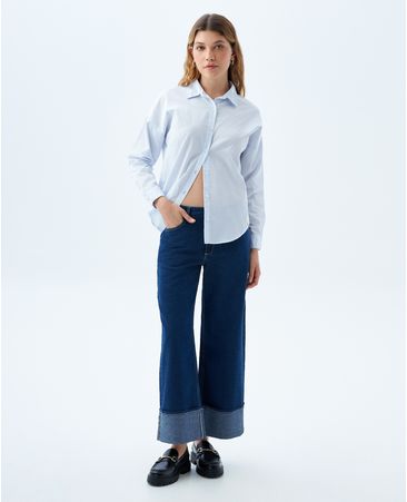 Camisa cuello clásico para mujer