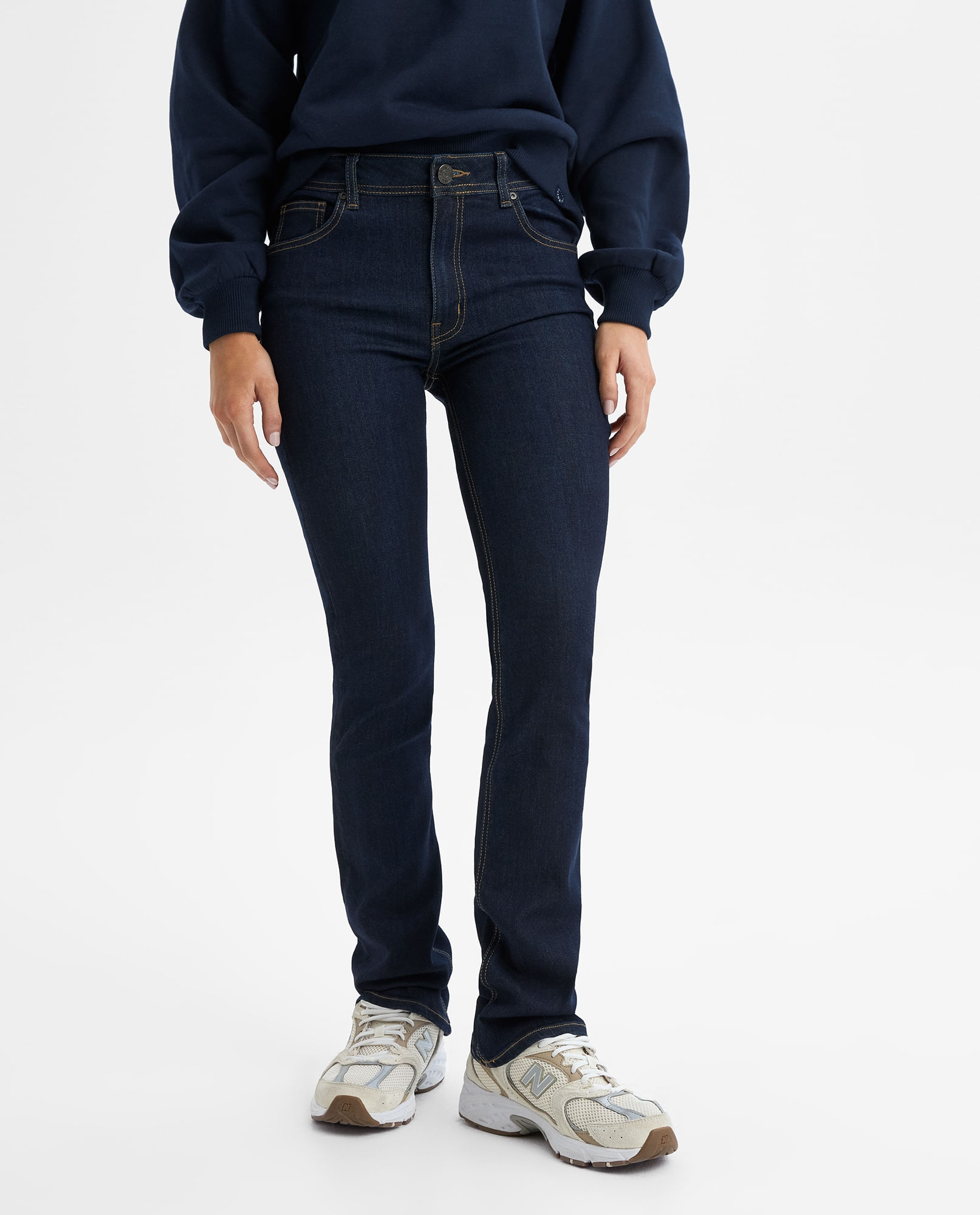 Jean Jegging bota recta para mujer