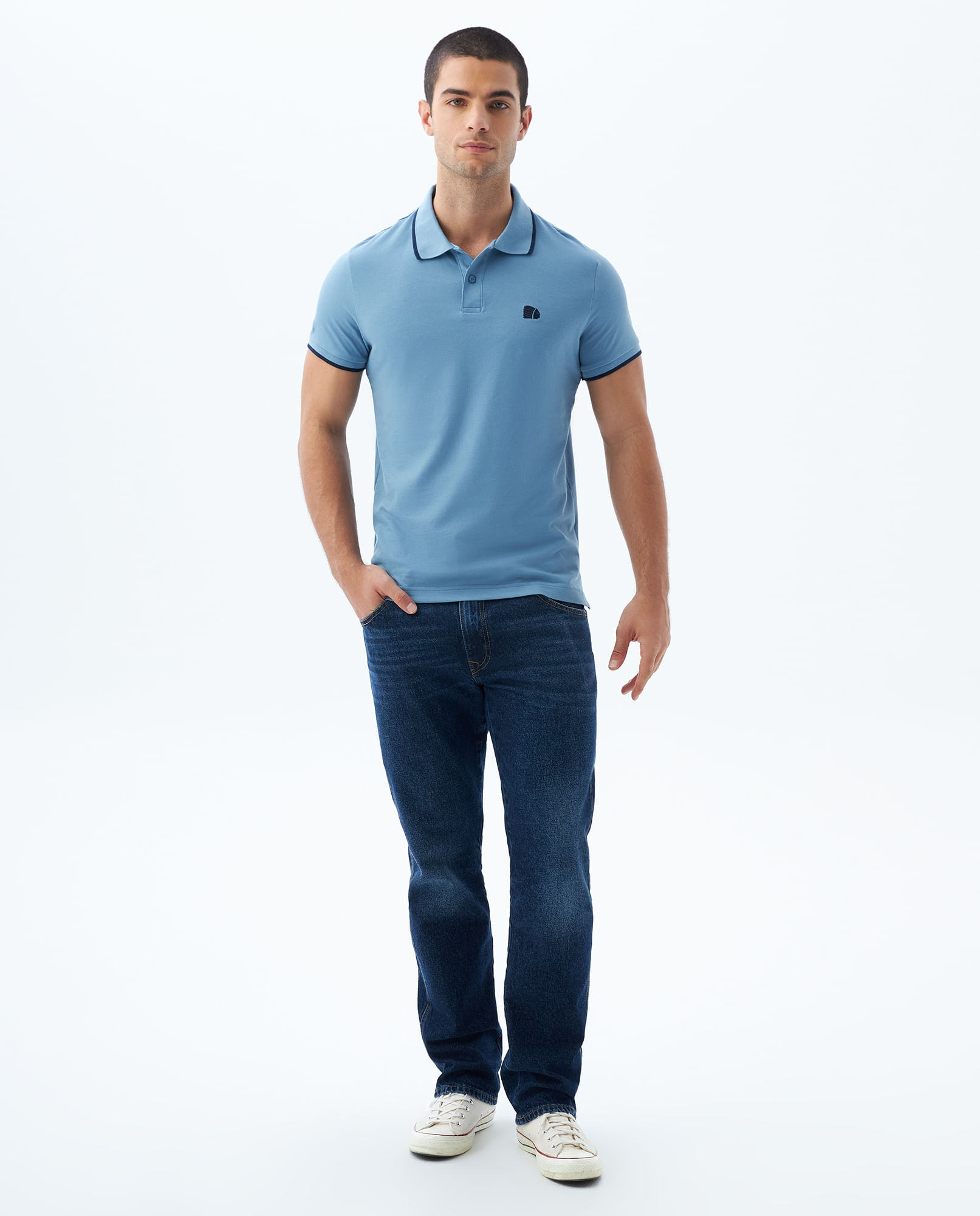 Polo Slim con aplique para hombre