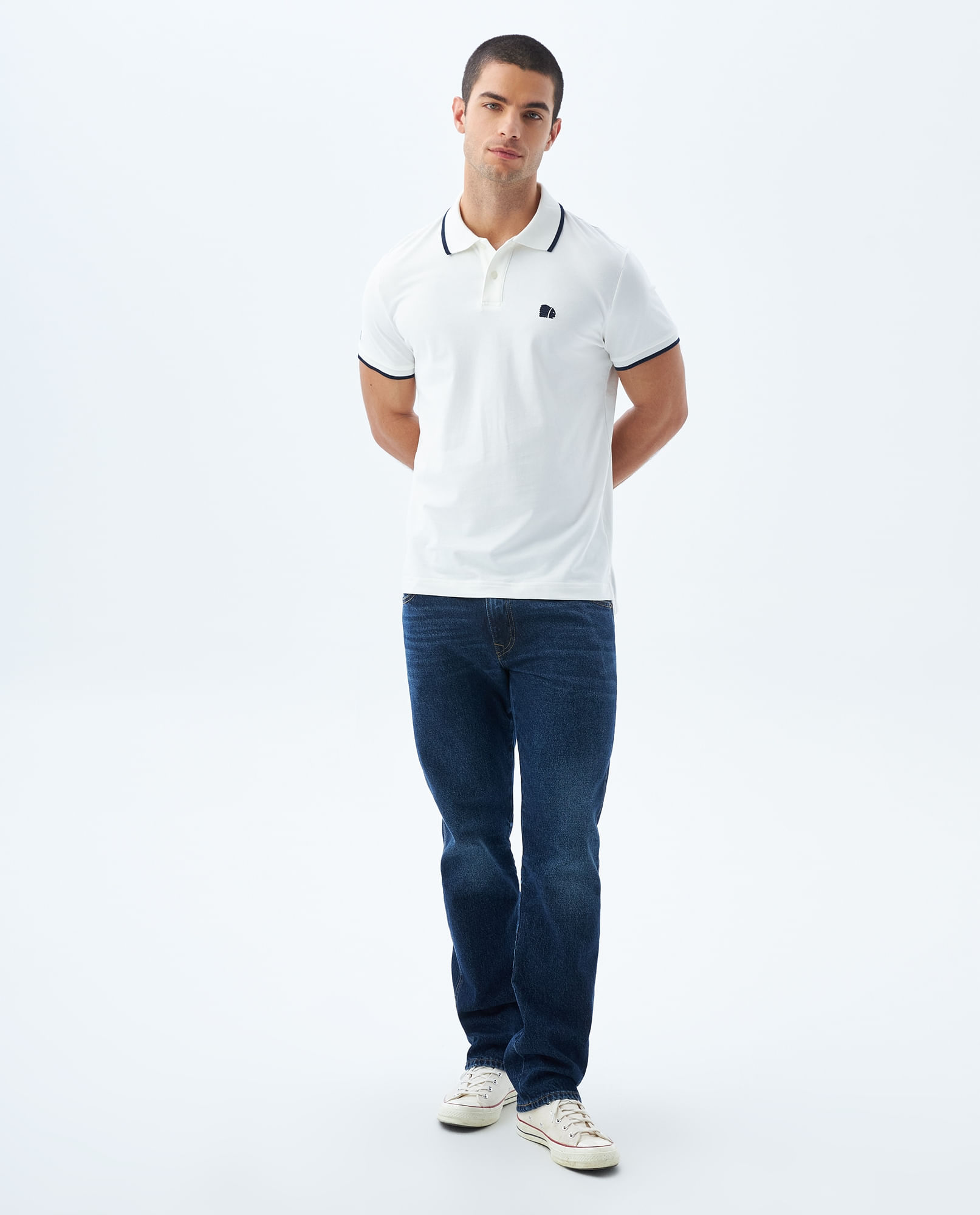 Polo Slim con aplique para hombre