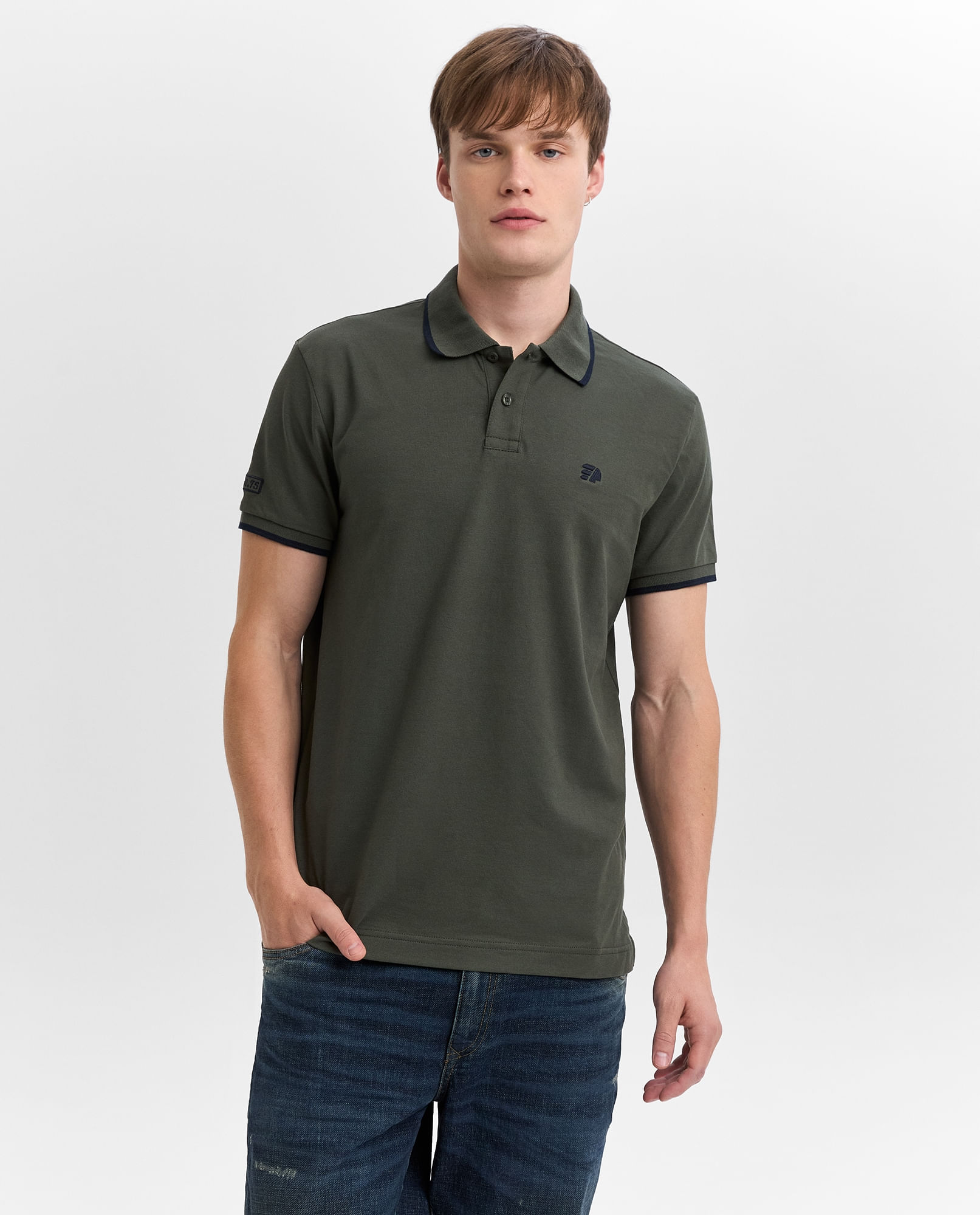 Polo Masculino de Manga Corta