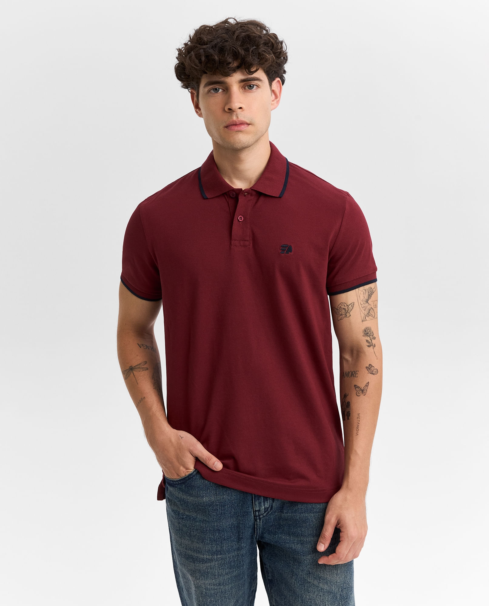 Polo Masculino de Manga Corta