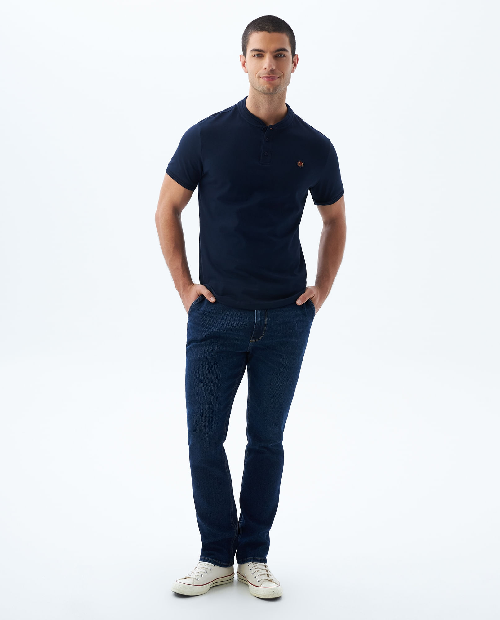 Polo Slim cuello neru para hombre