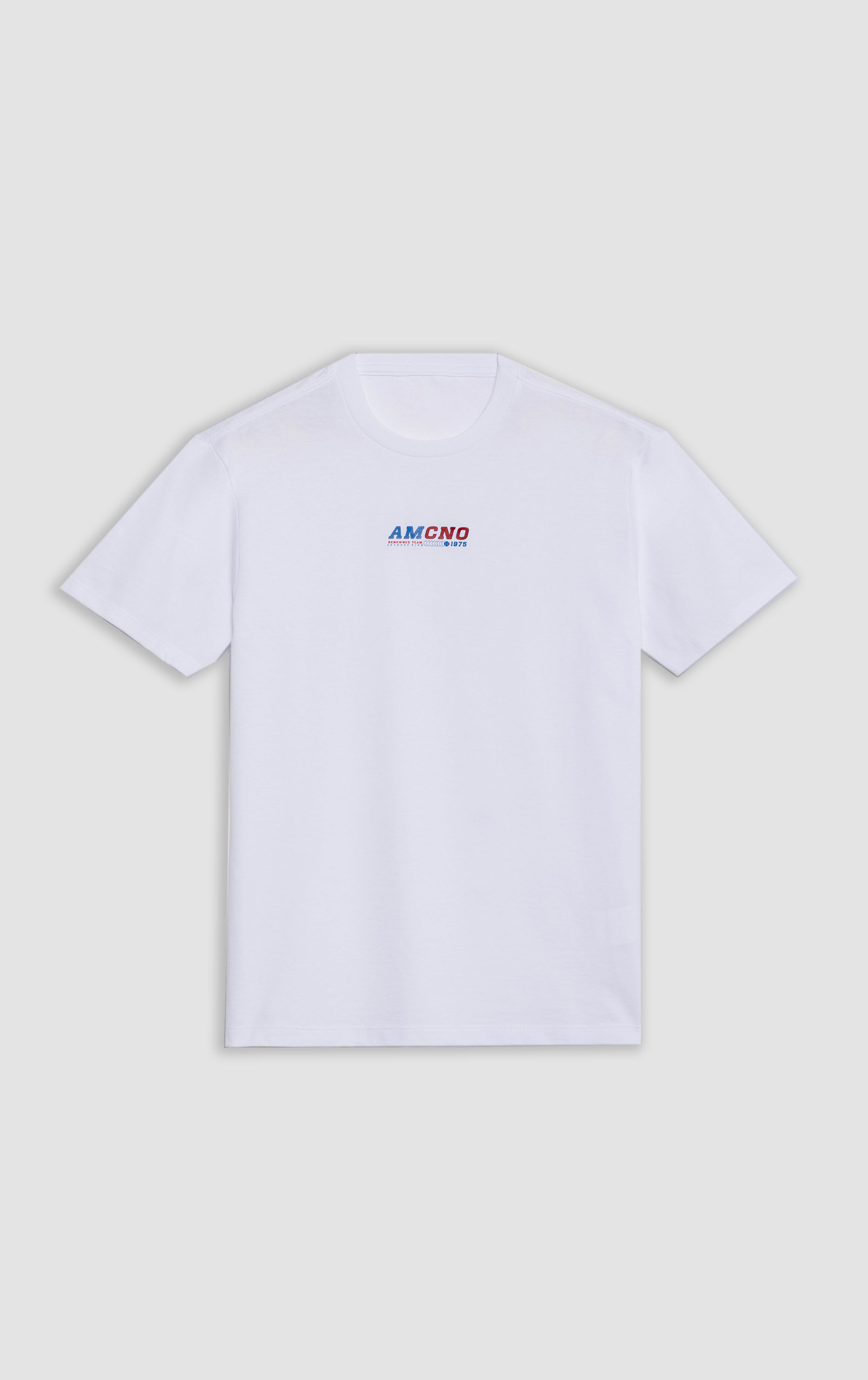 Camiseta slim algodón estampado localizado