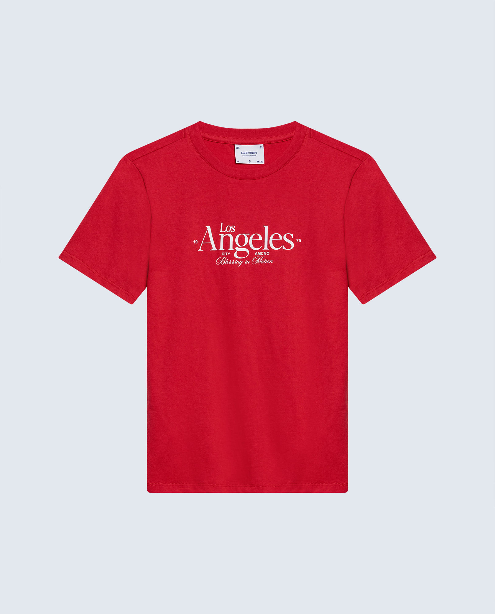 Camiseta regular algodón logo Amore