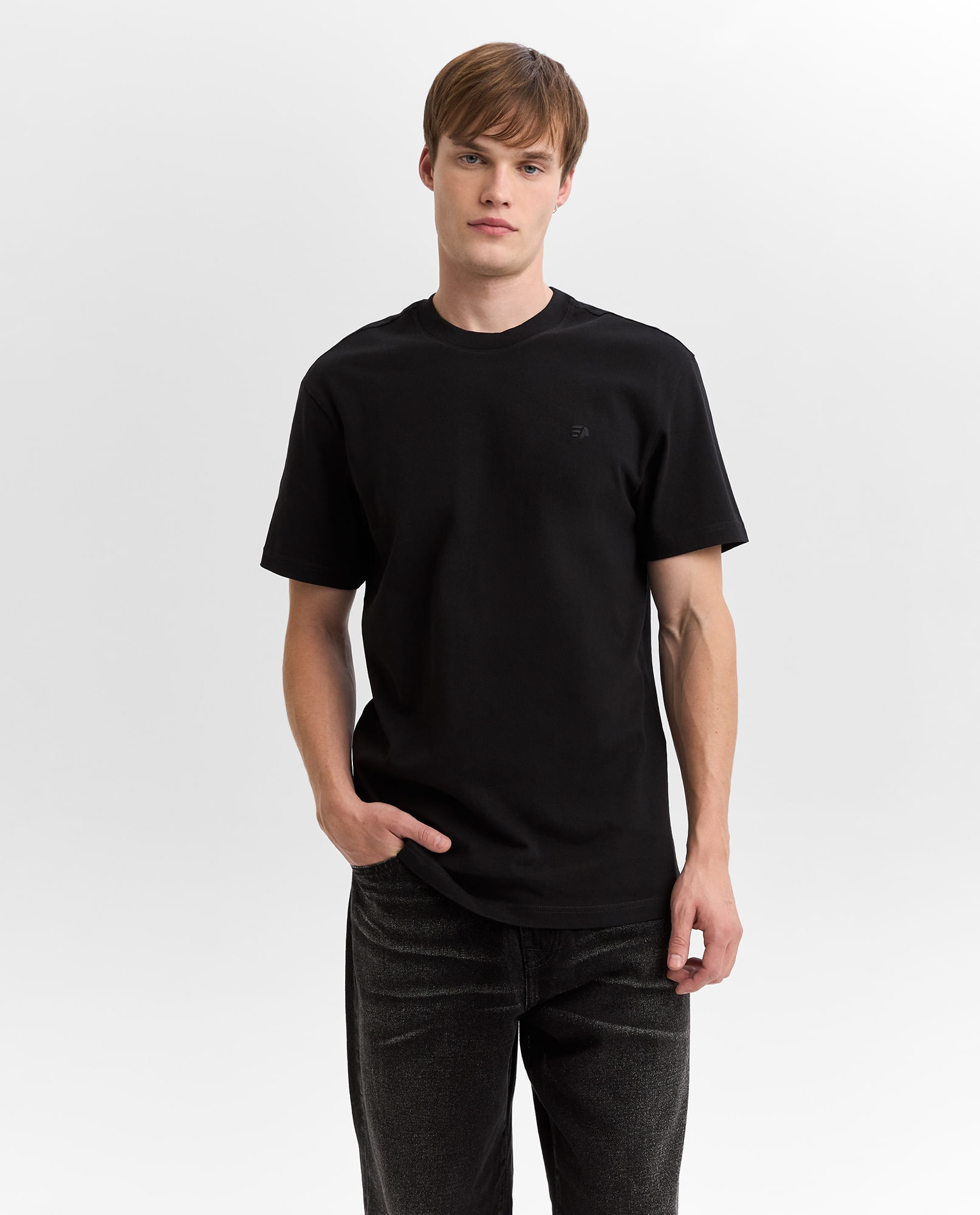 Camiseta oversize algodón bordado pequeño