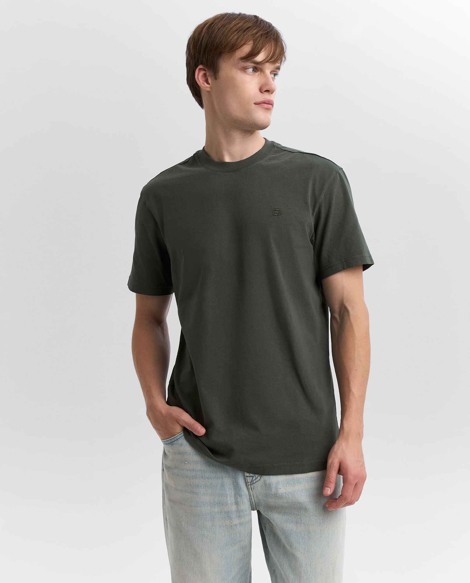 Camiseta oversize algodón bordado pequeño