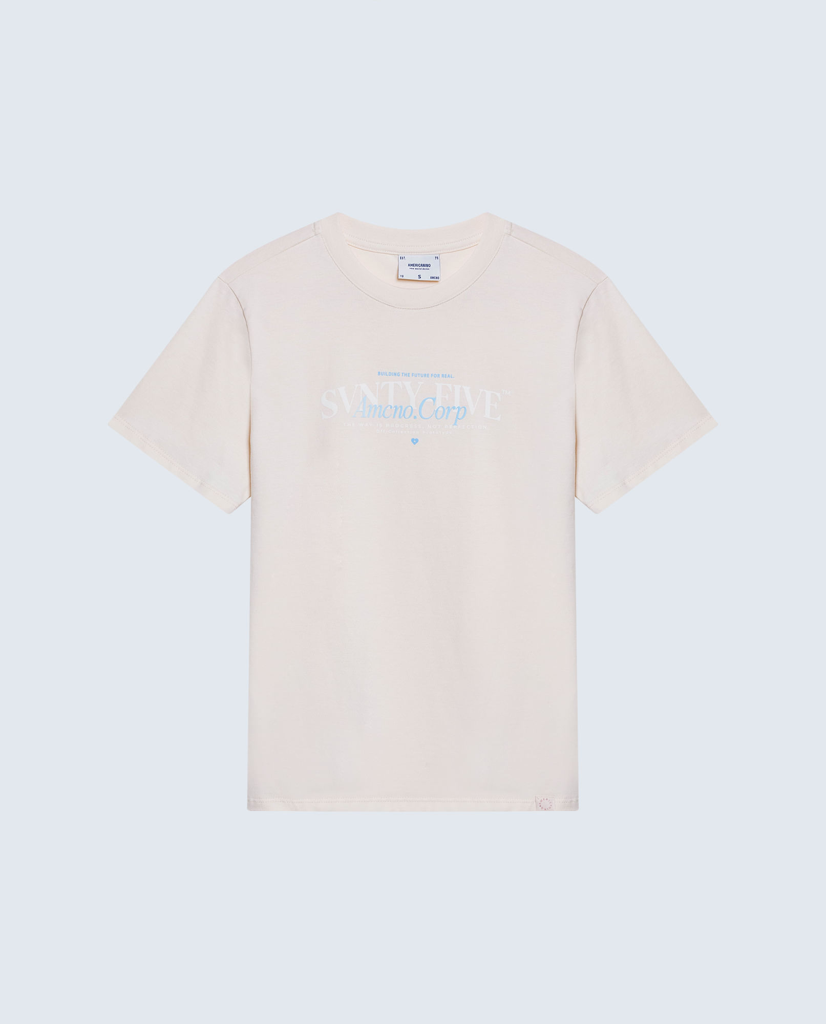 Camiseta slim algodón texto tipográfico
