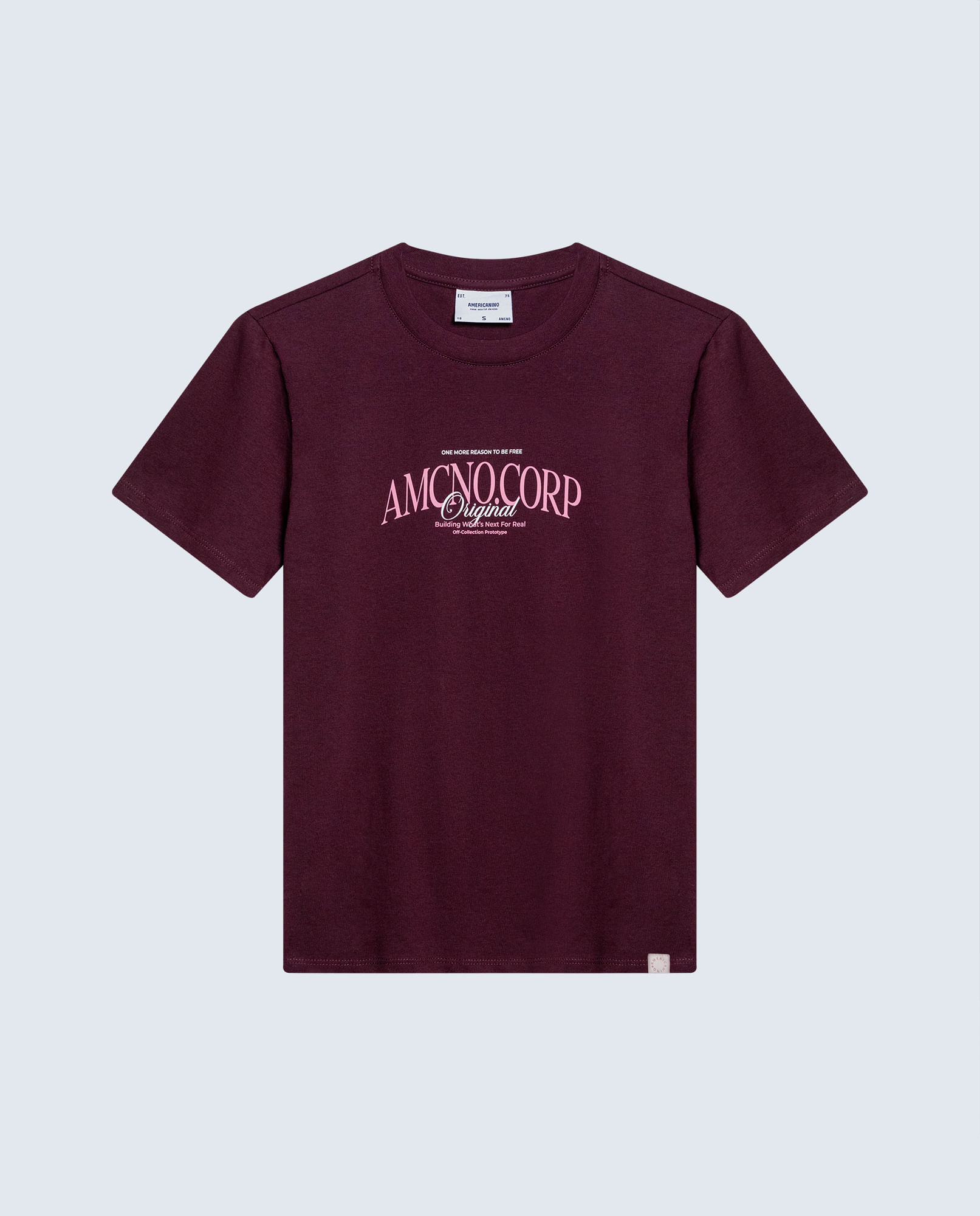 Camiseta slim algodón texto tipográfico