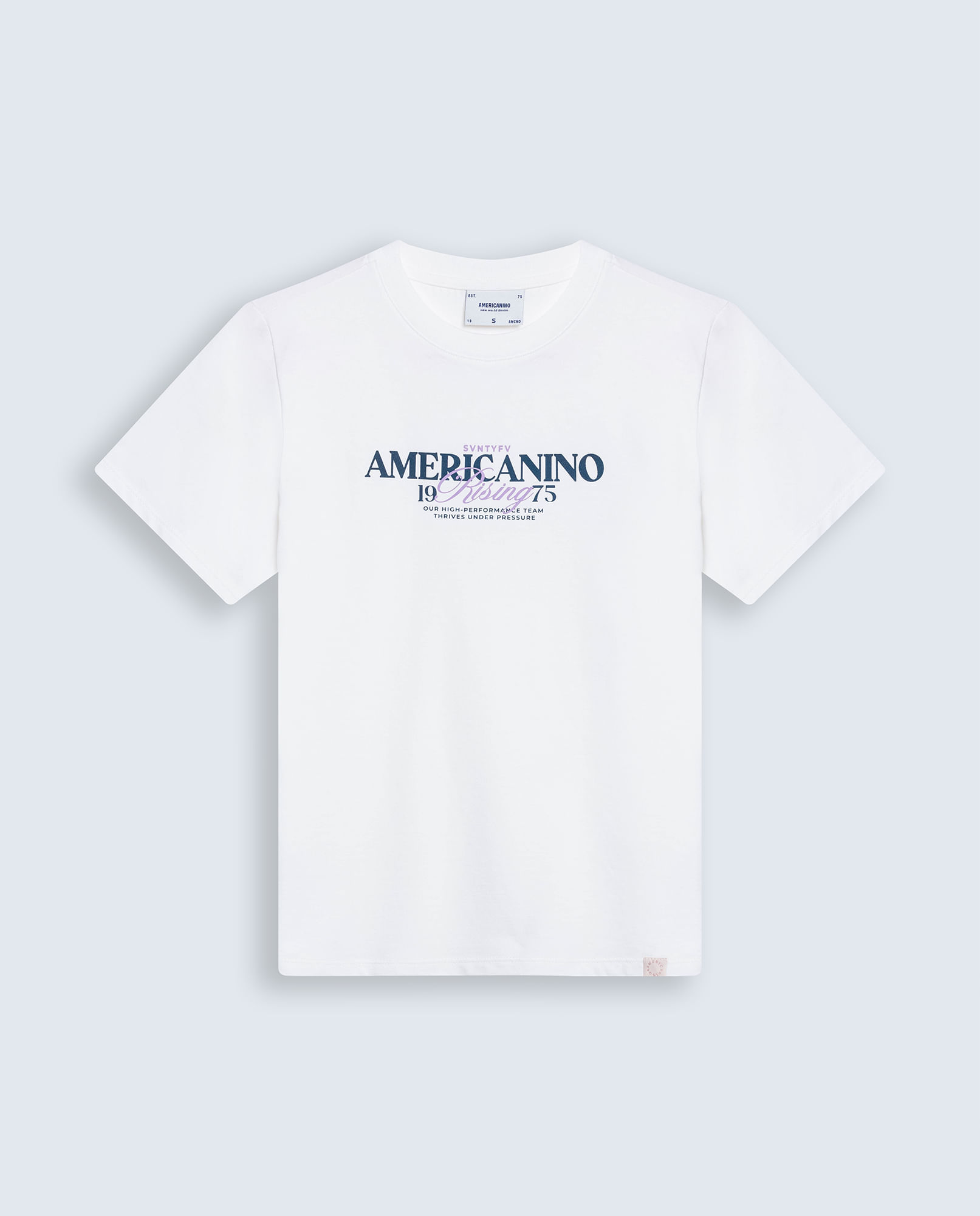 Camiseta slim algodón texto tipográfico