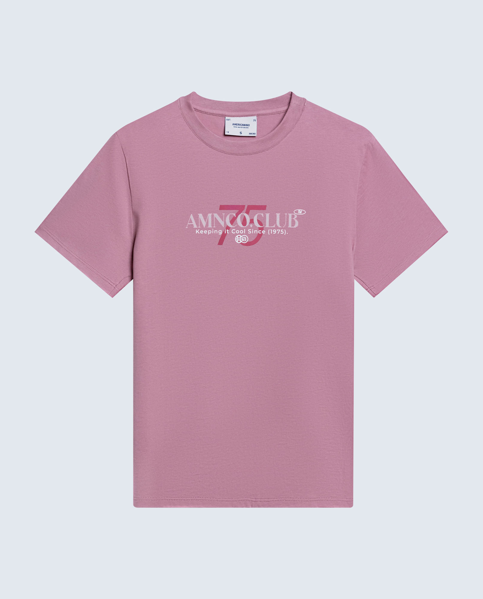 Camiseta slim algodón texto tipográfico