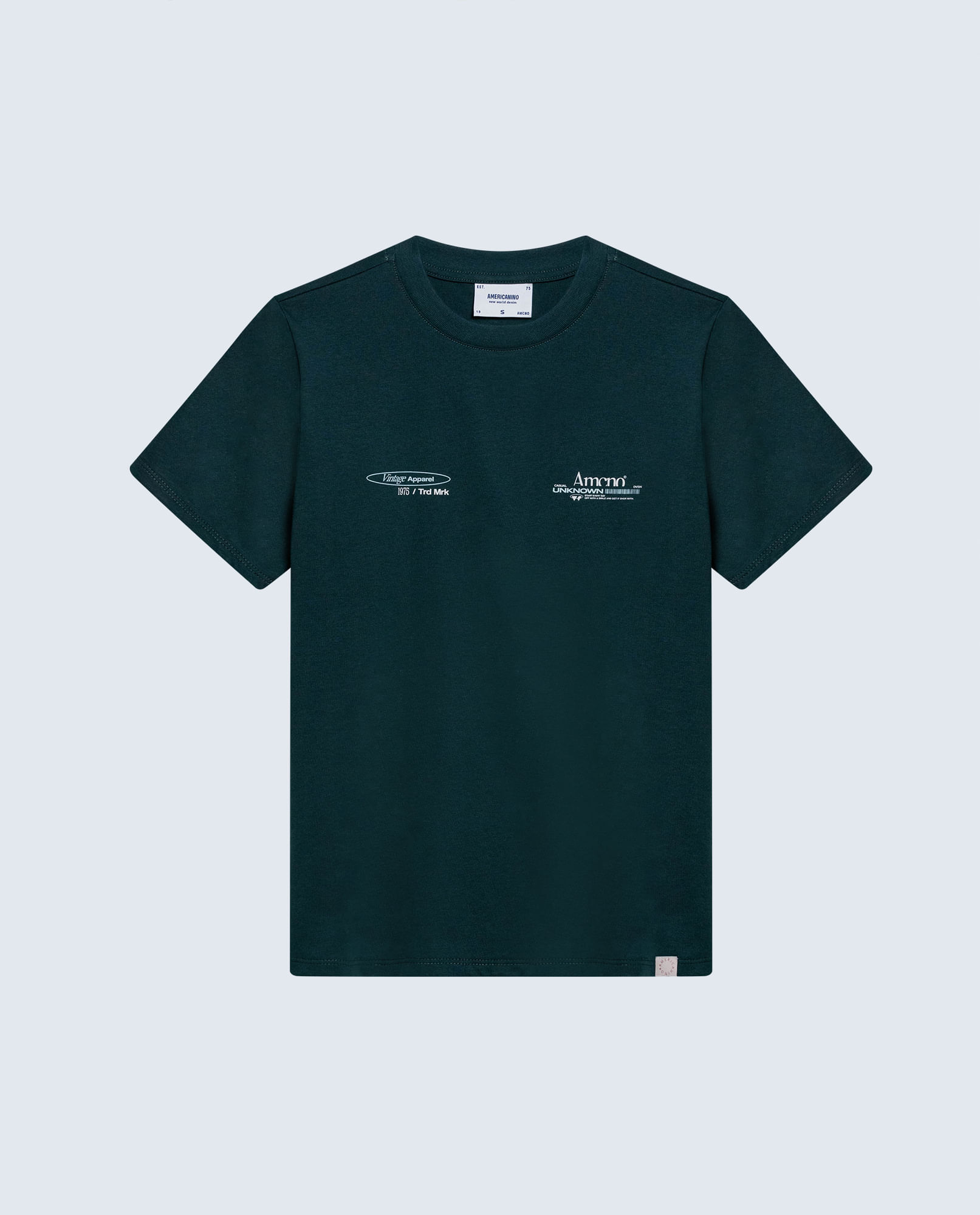 Camiseta slim algodón texto tipográfico