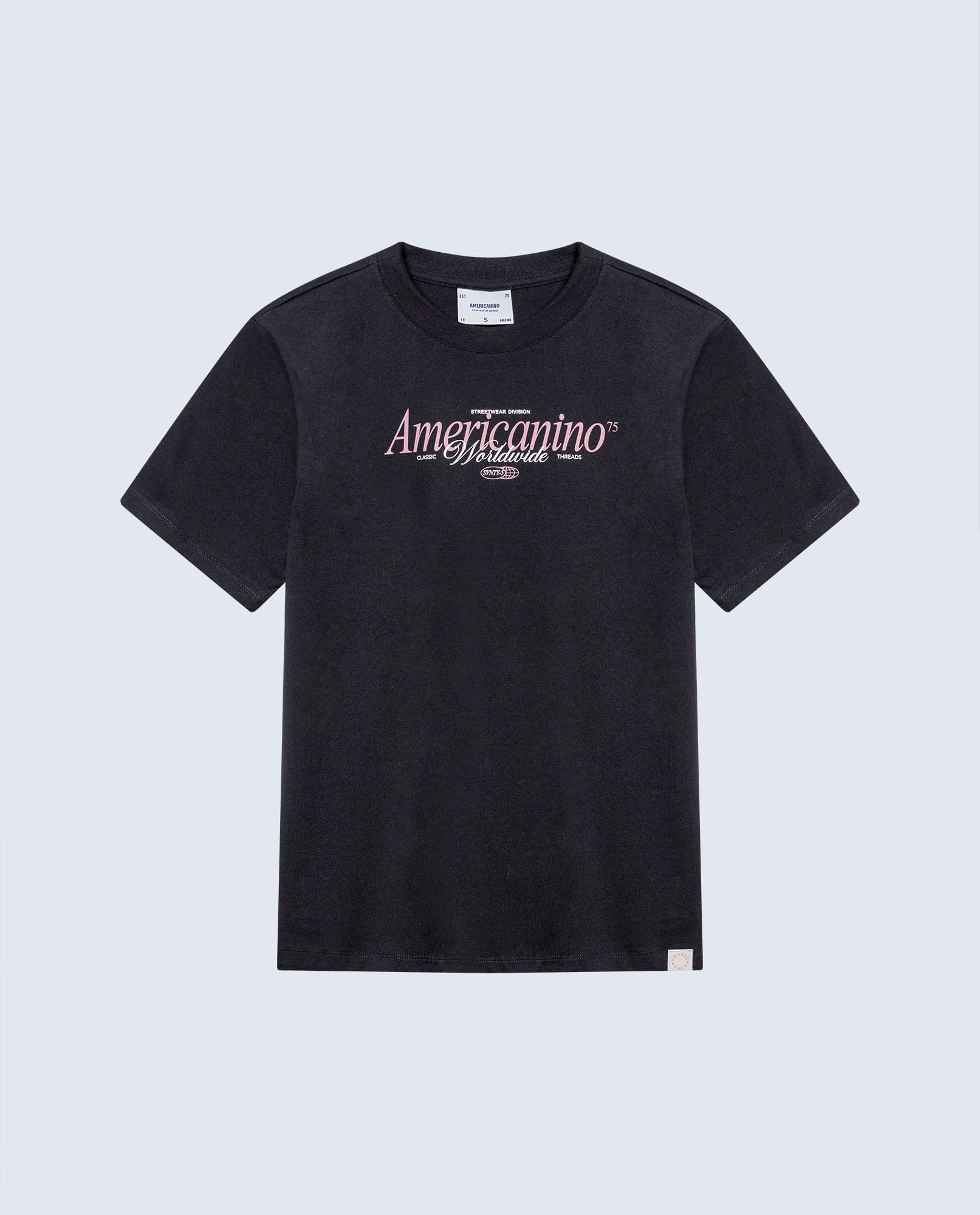 Camiseta slim algodón texto tipográfico