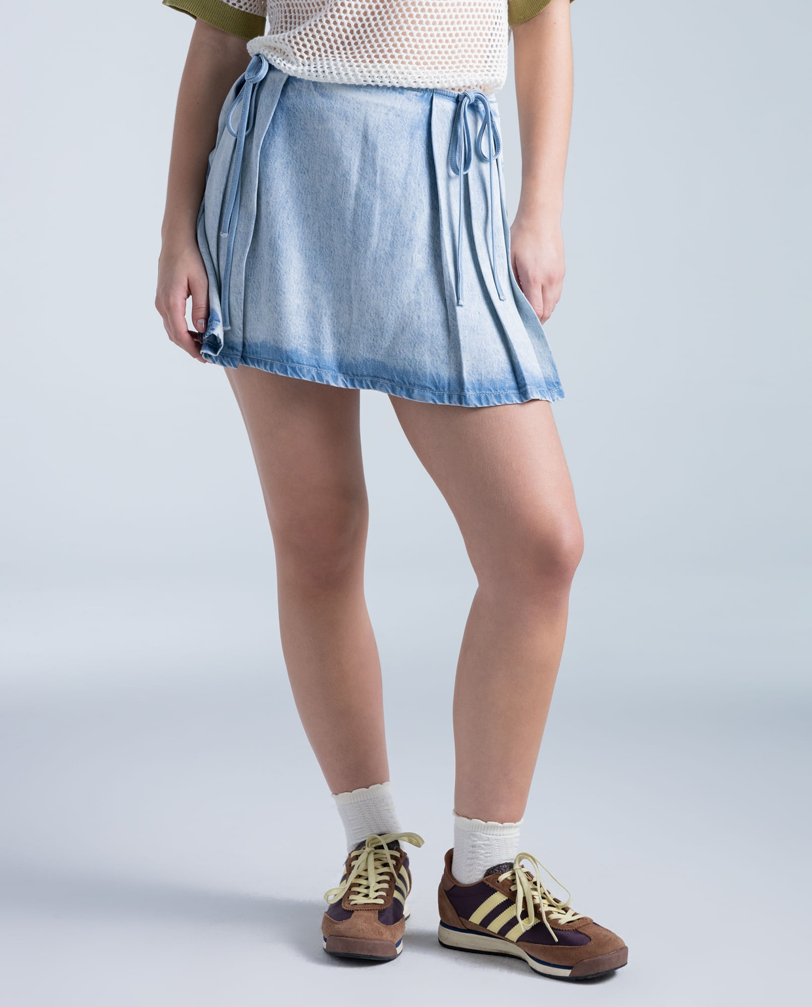 Falda A-line lyocell tiro medio