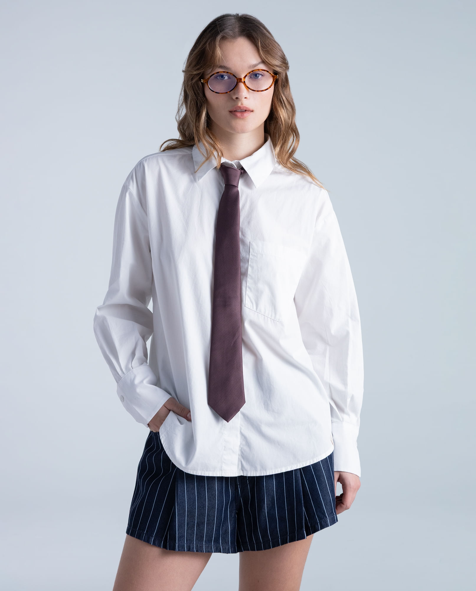 Camisa regular algodón caída recta
