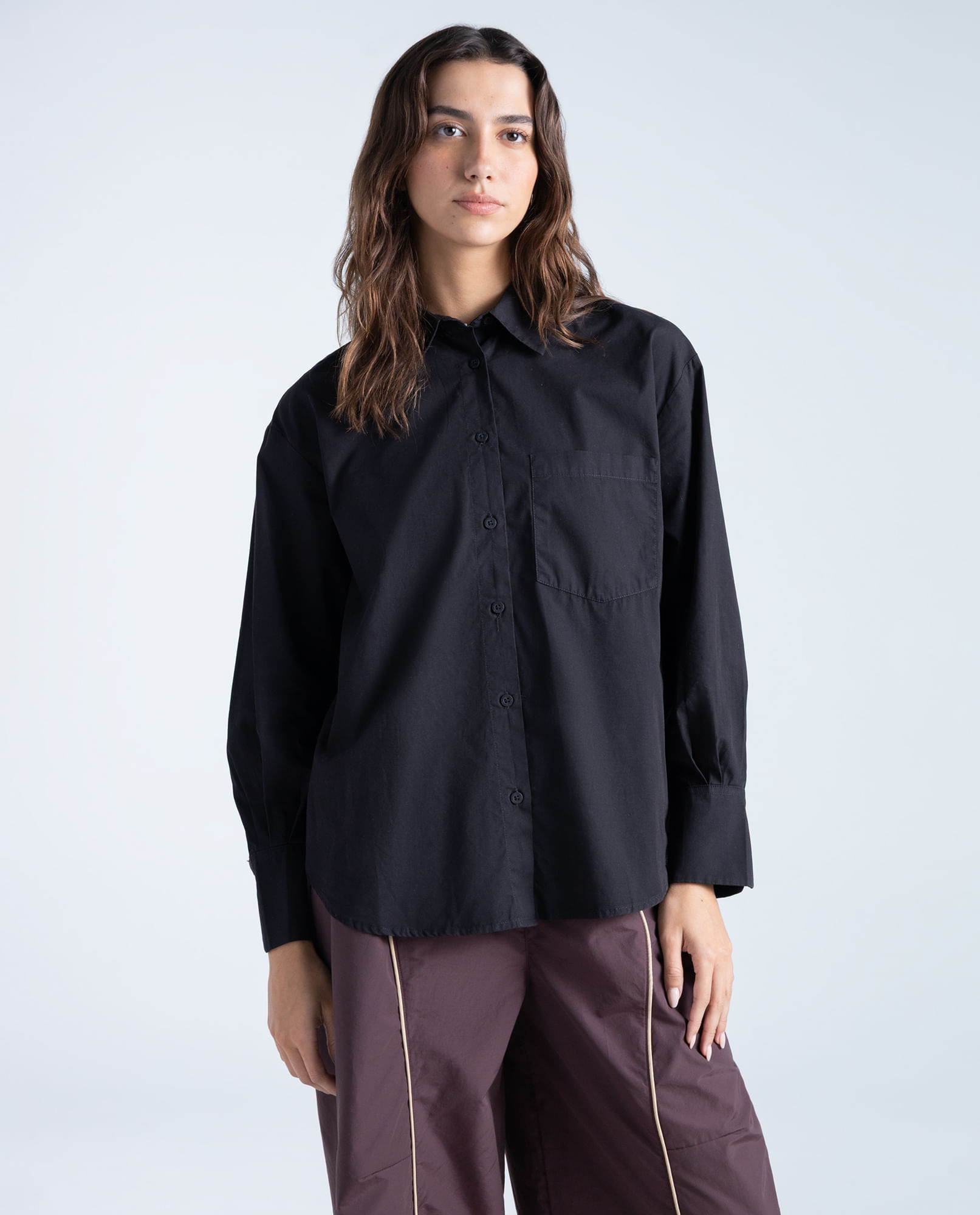 Camisa regular algodón caída recta
