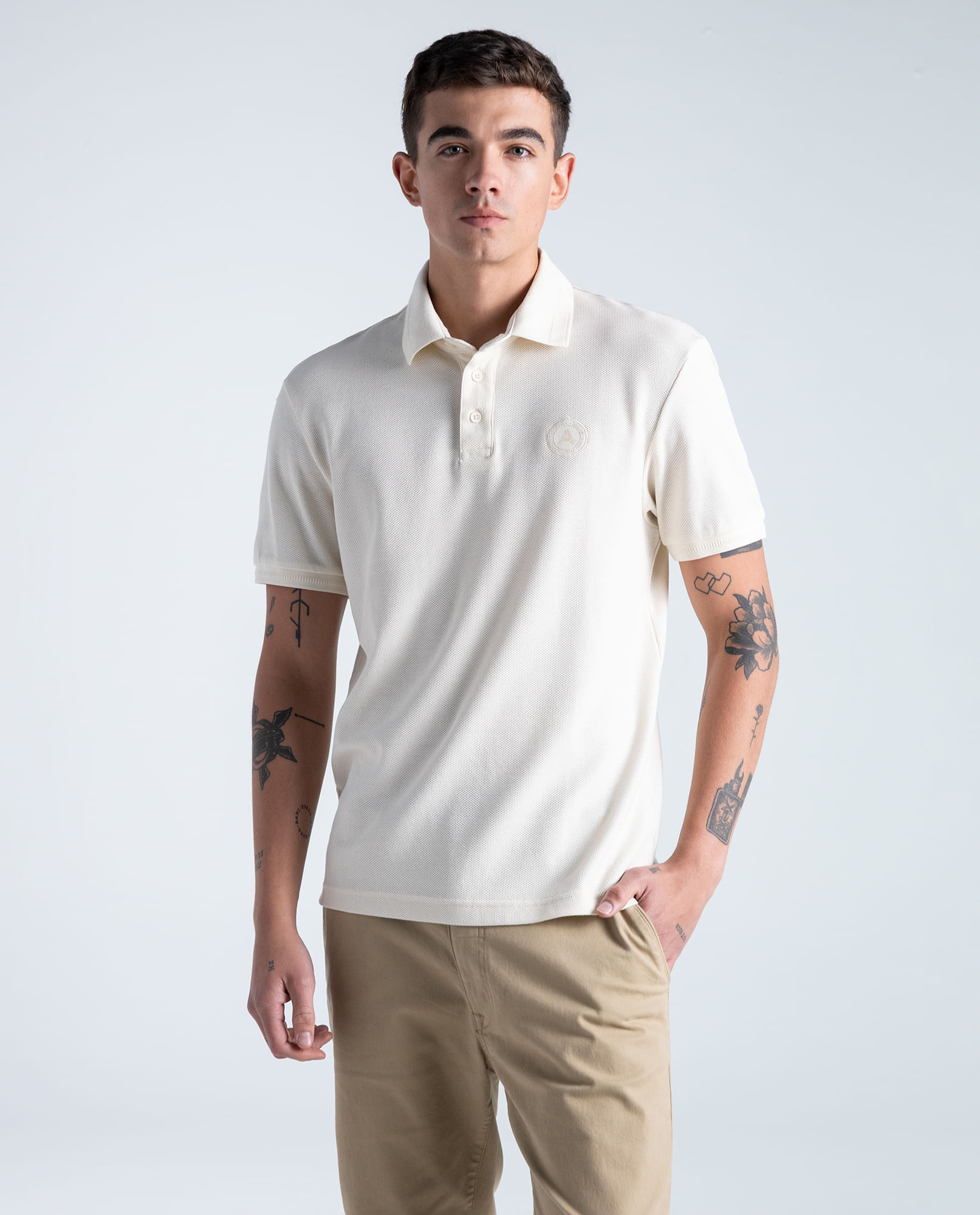 Polo slim algodón logo bordado