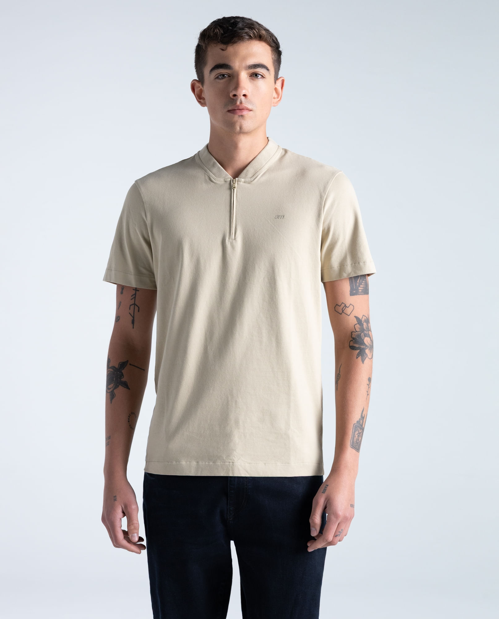 Polo slim algodón cuello Neru