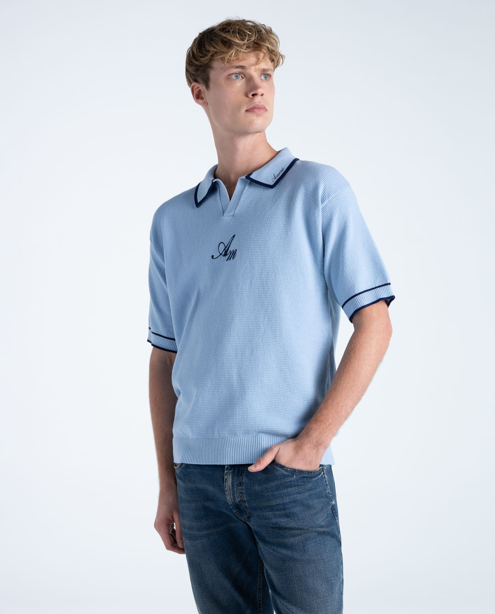 Polo regular algodón bordado discreto