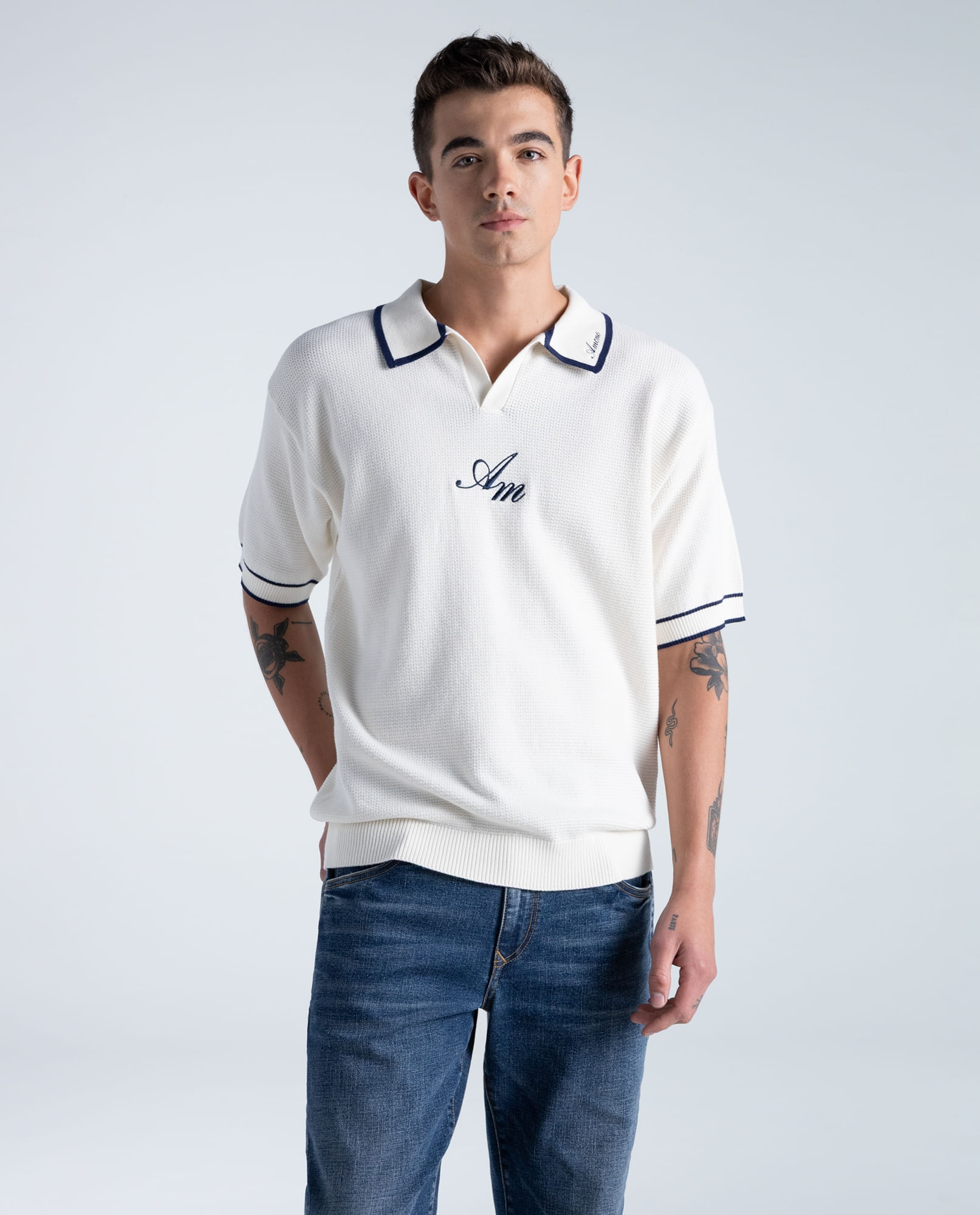 Polo regular algodón bordado discreto